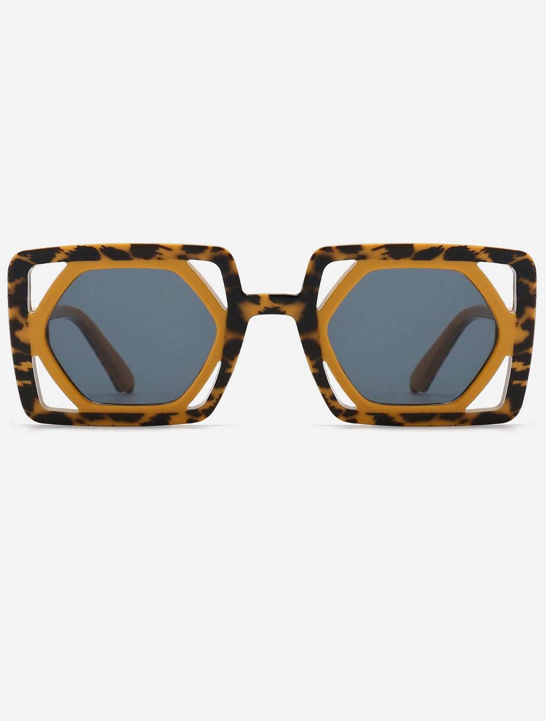 Gafas marco amarillo animal print, NWT