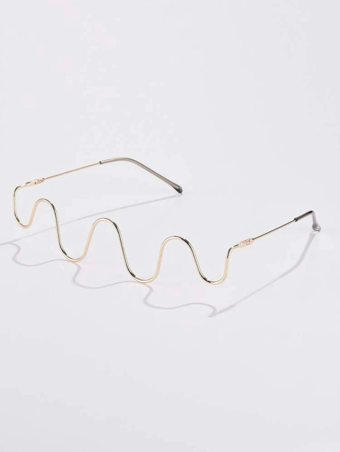 Gafas decorativas metalicas de ondas, NWT
