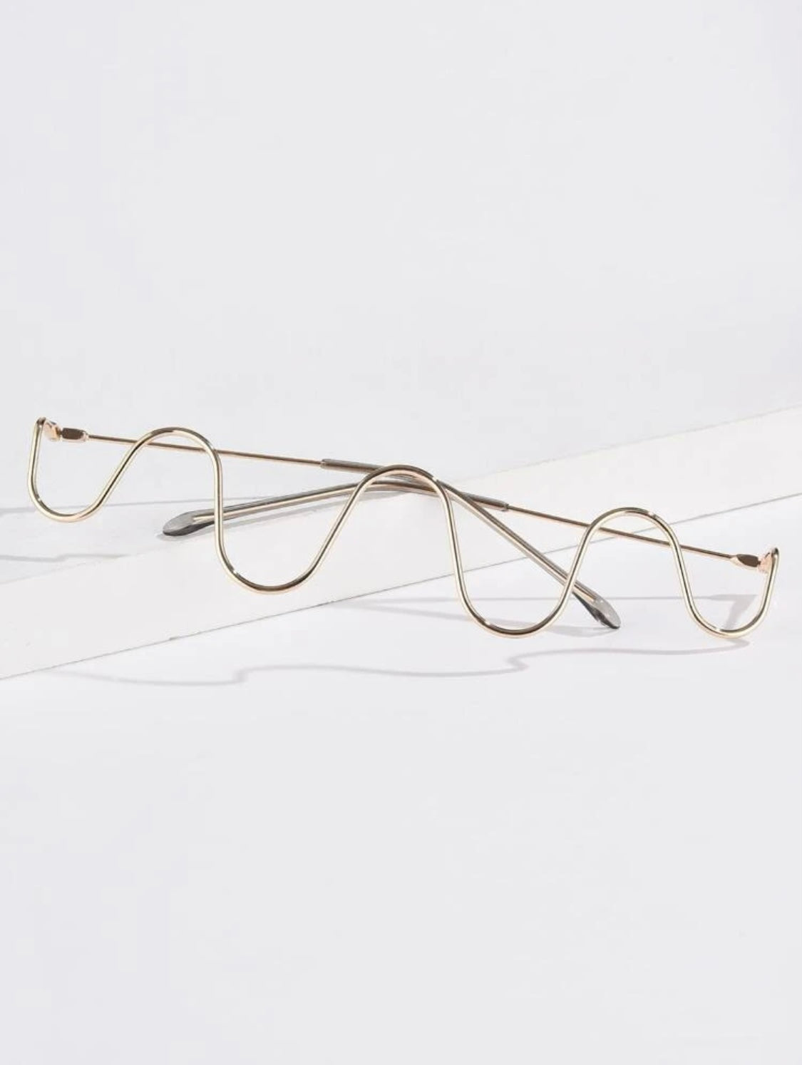 Gafas decorativas metalicas de ondas, NWT