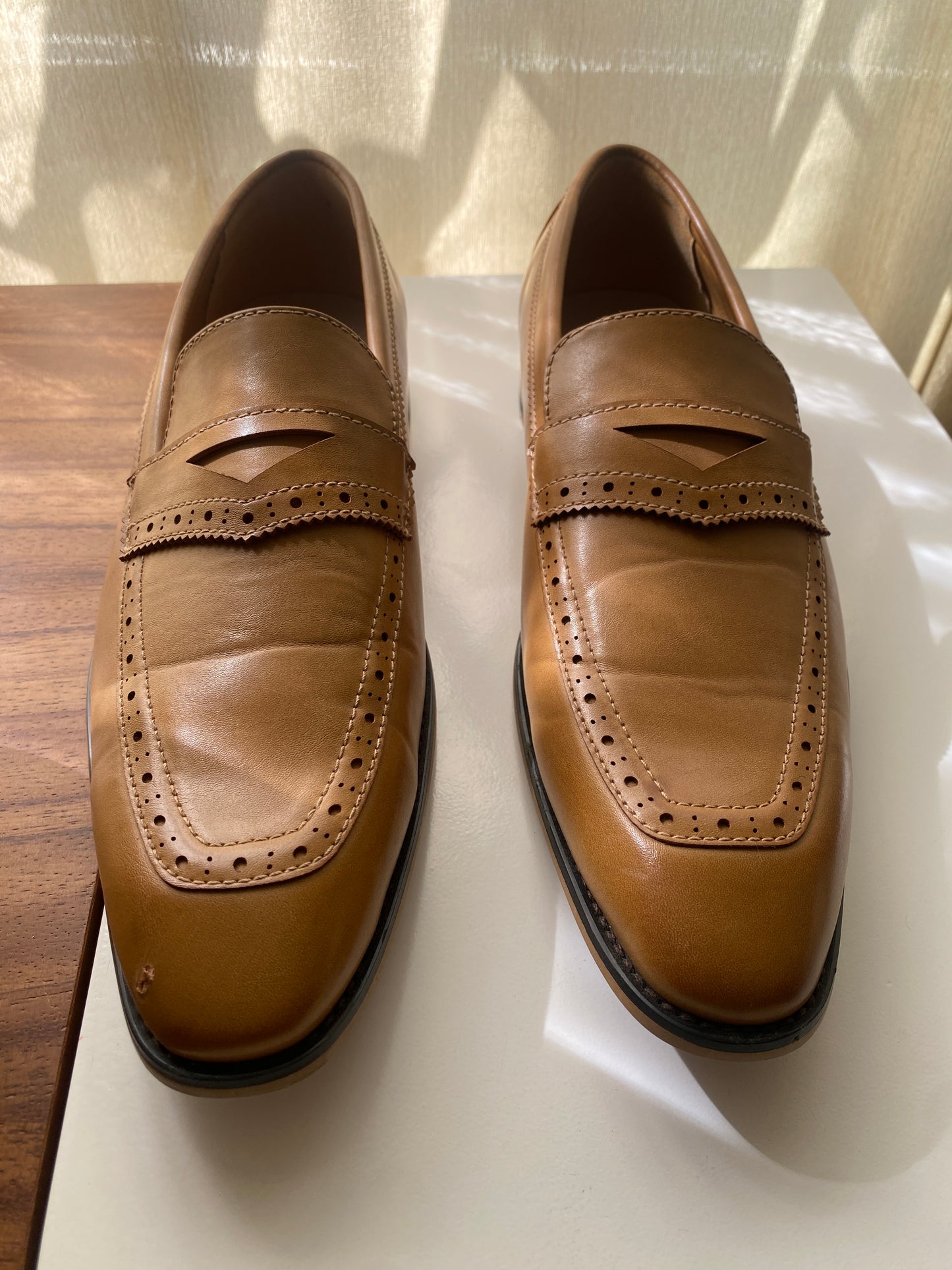 Zapato de vestir color miel, Talla 27Mx, Hombre