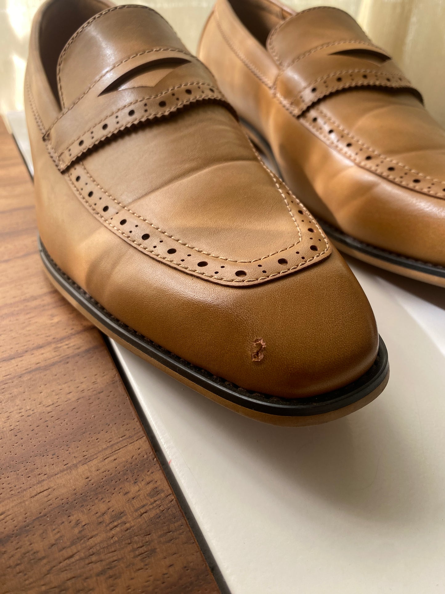 Zapato de vestir color miel, Talla 27Mx, Hombre