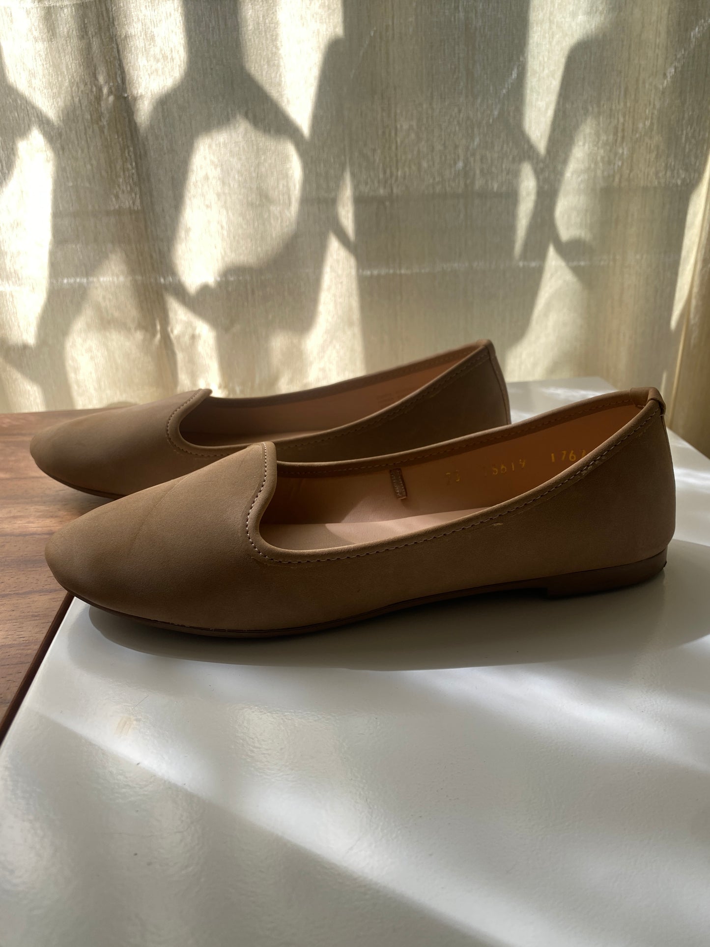 Flats beige, Talla 23, Mujer