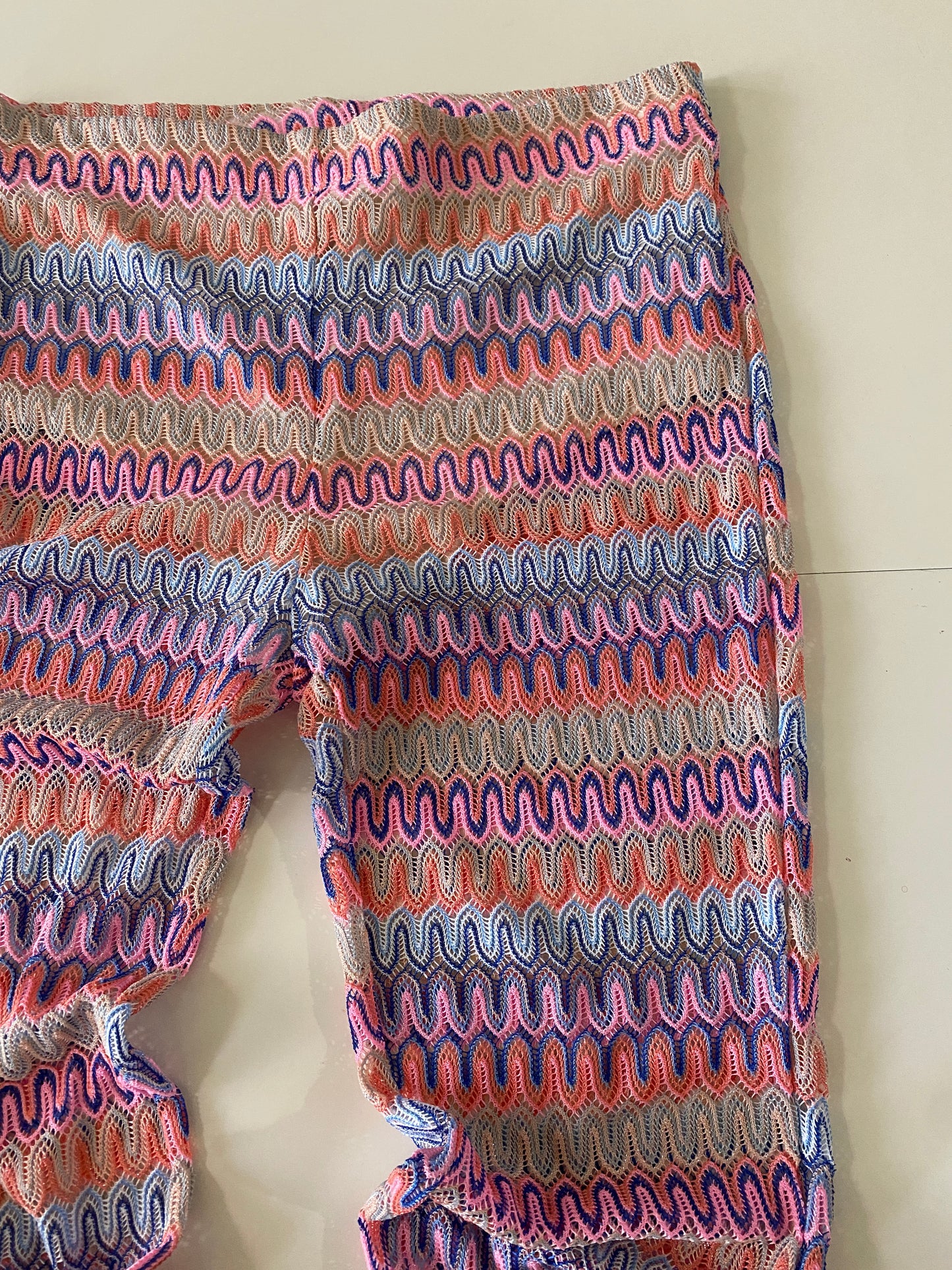 Pantalones tejidos multicolores, Talla S