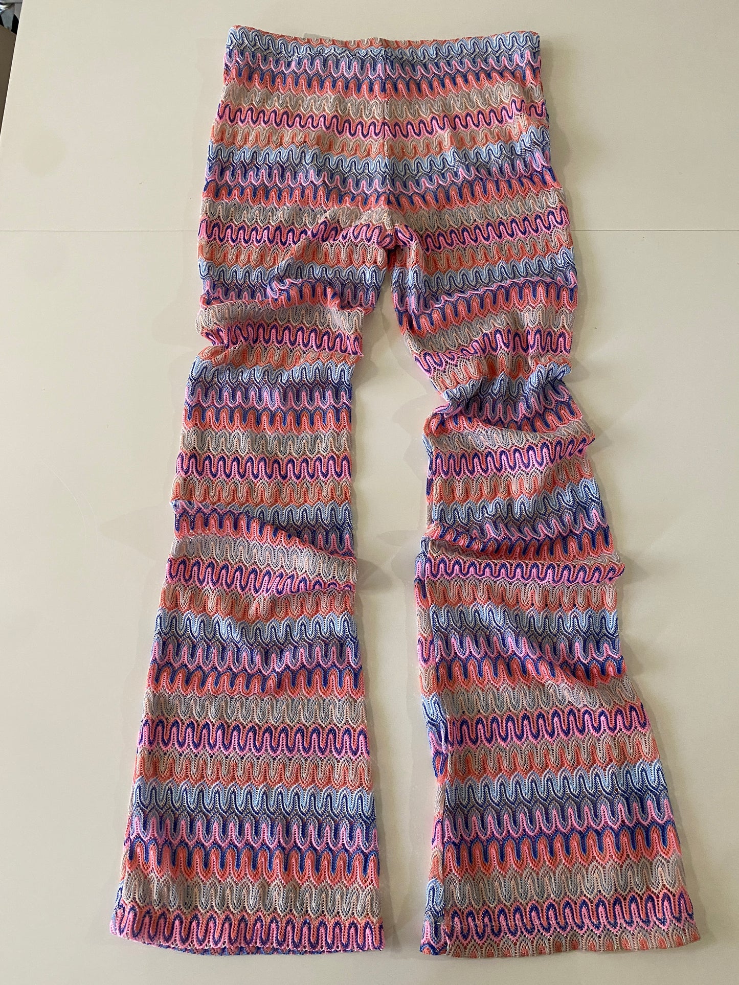 Pantalones tejidos multicolores, Talla S