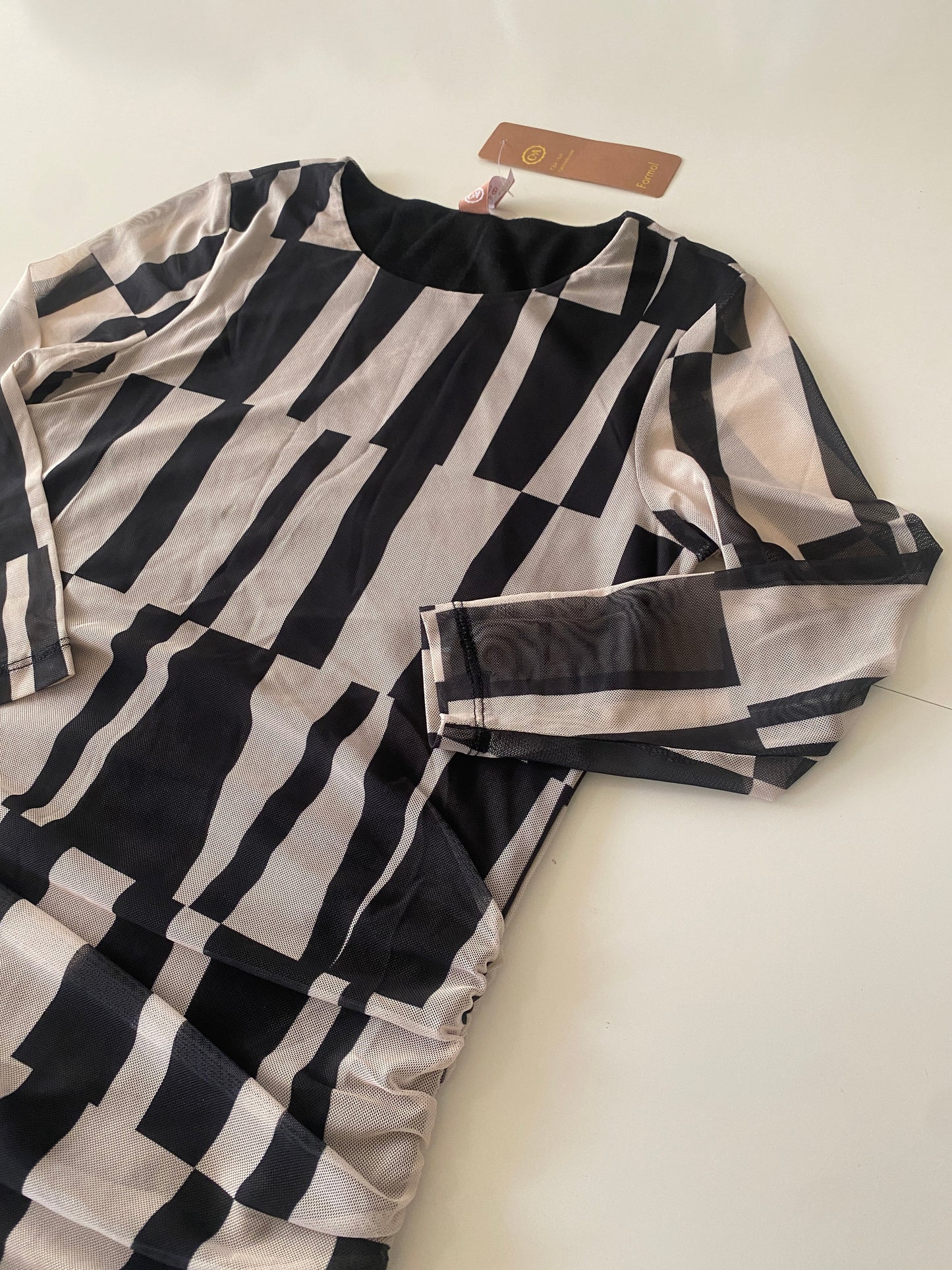 Vestido de Mesh con gráficos, Talla XS, Mujer, NWT