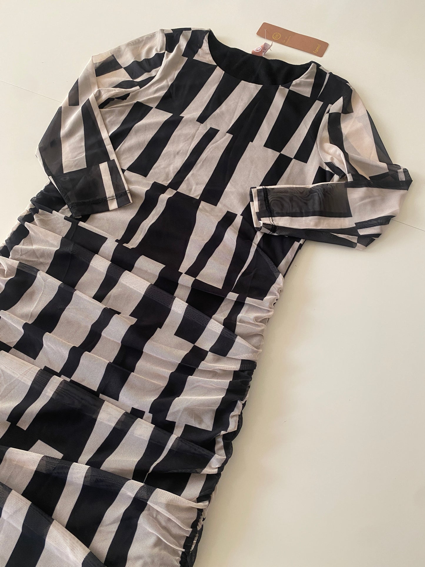 Vestido de Mesh con gráficos, Talla XS, Mujer, NWT