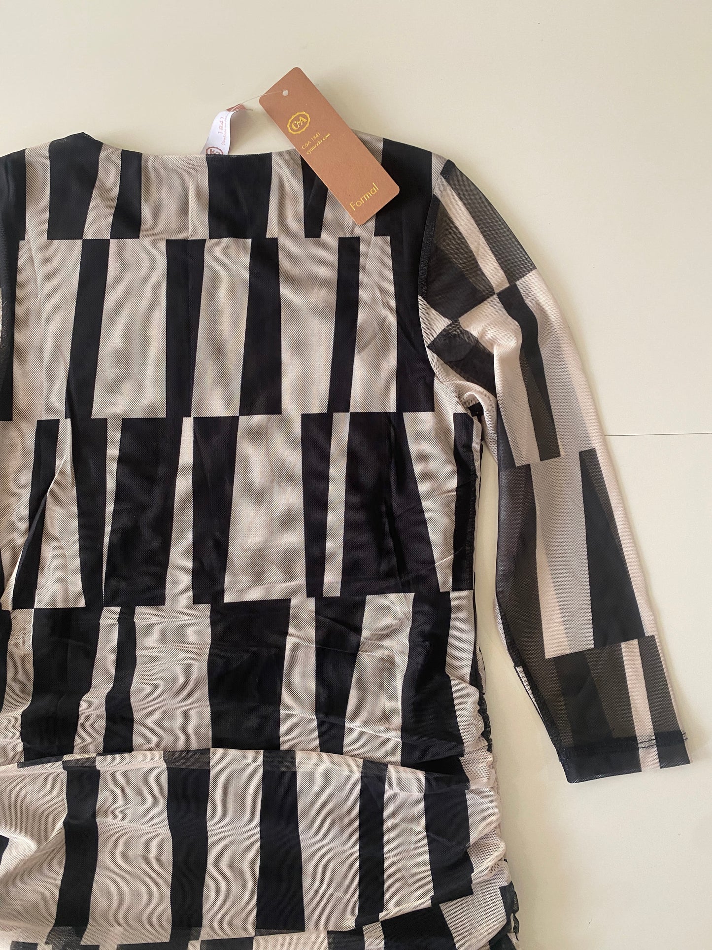 Vestido de Mesh con gráficos, Talla XS, Mujer, NWT