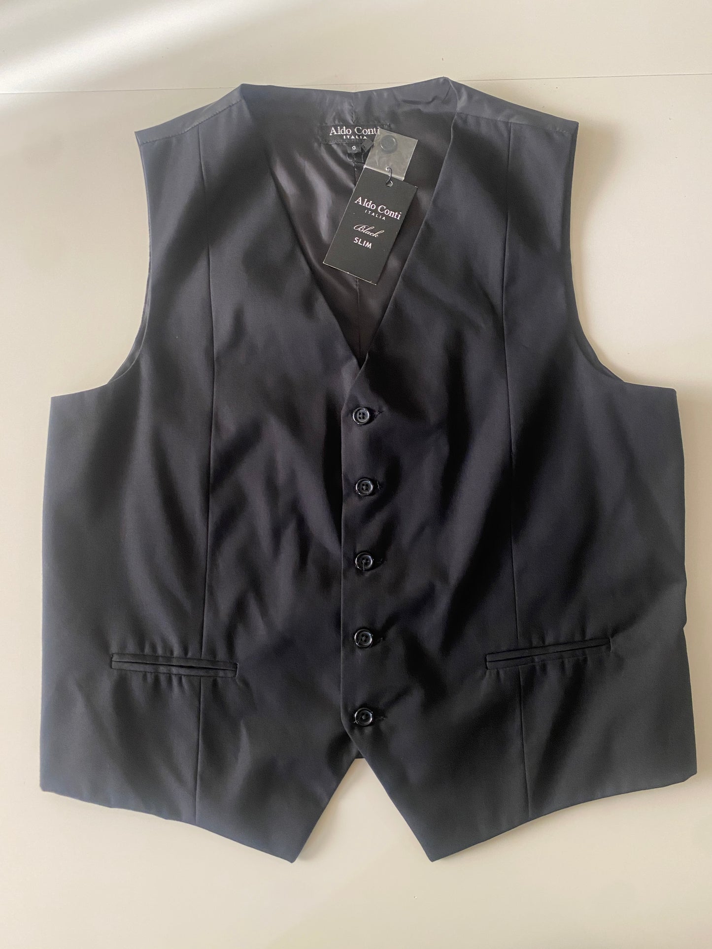 Chaleco negro de vestir, Talla G, Hombre
