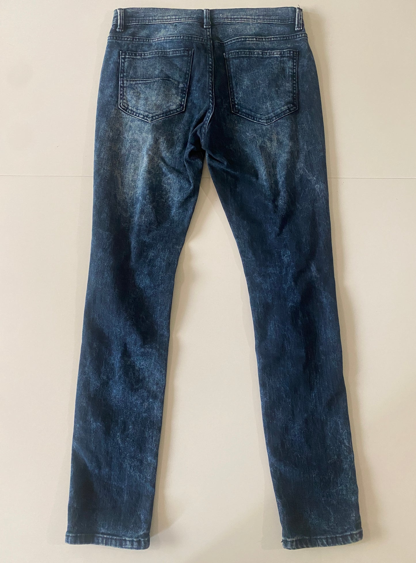 Jeans acid wash distress, Talla 31, Hombre