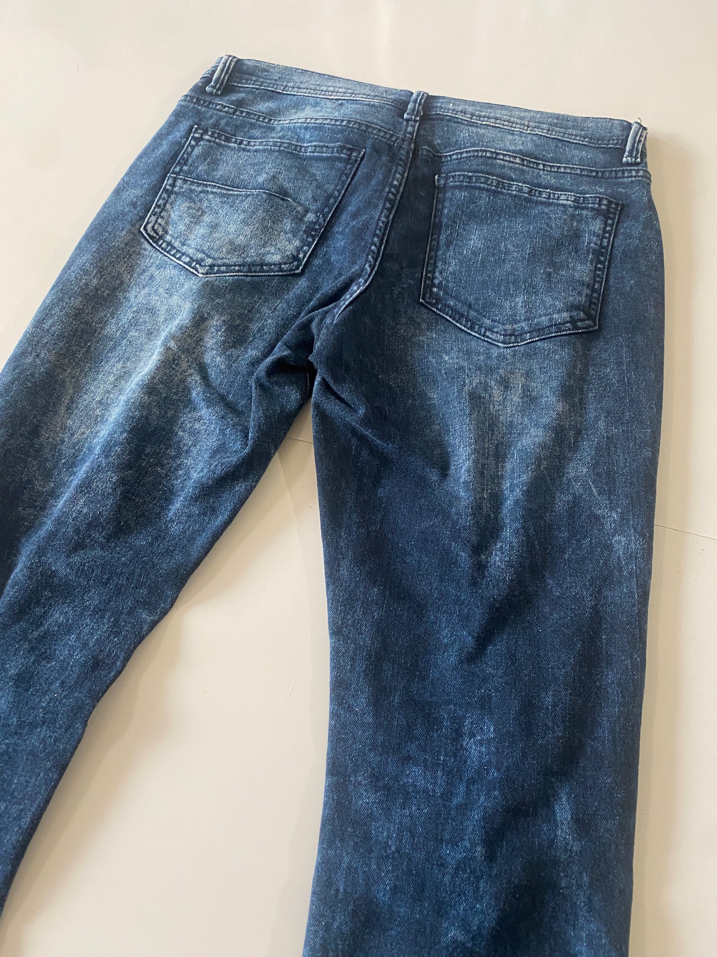 Jeans acid wash distress, Talla 31, Hombre
