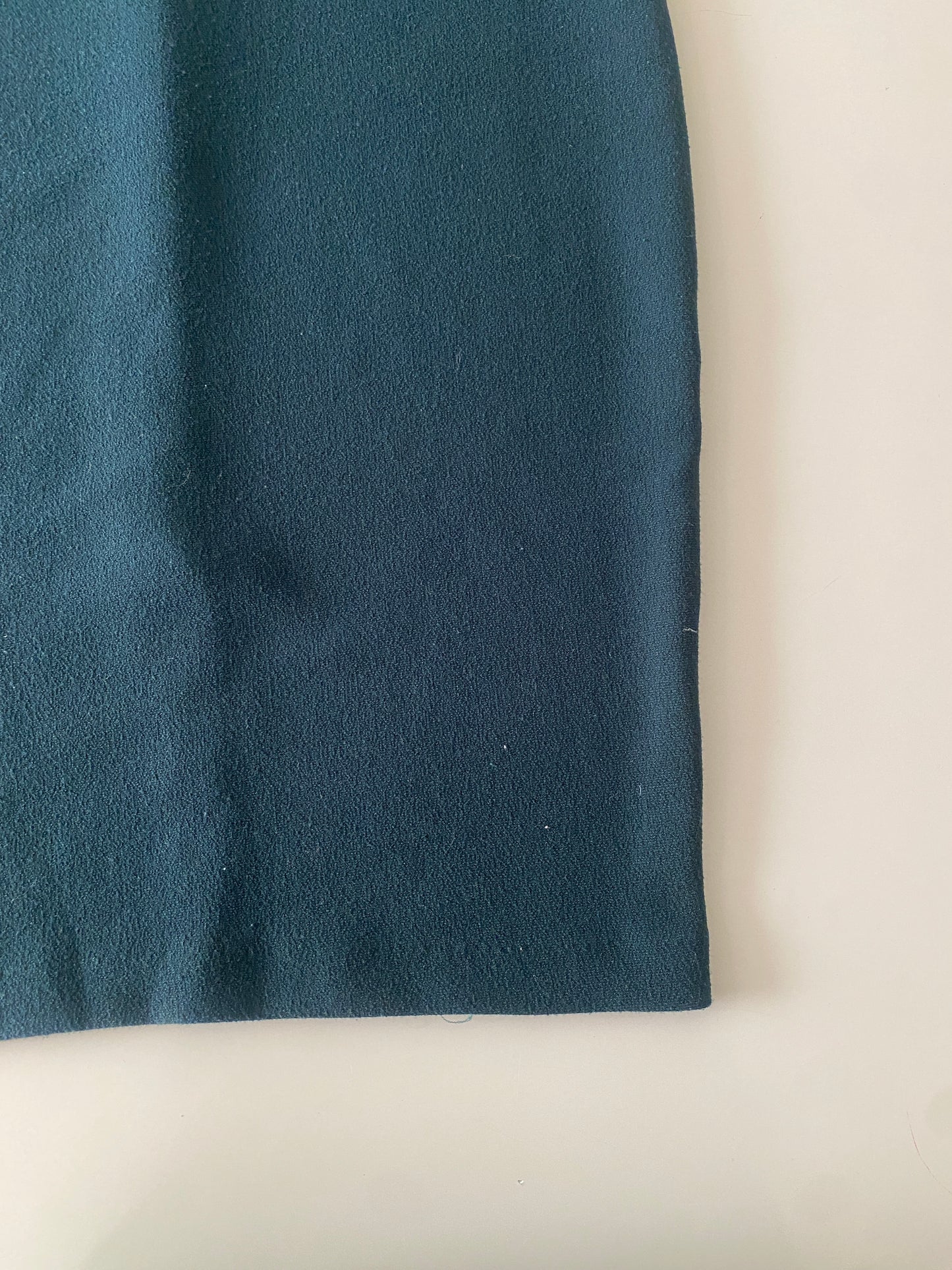 Vestido verde esmeralda con hombreras, Talla M, Mujer