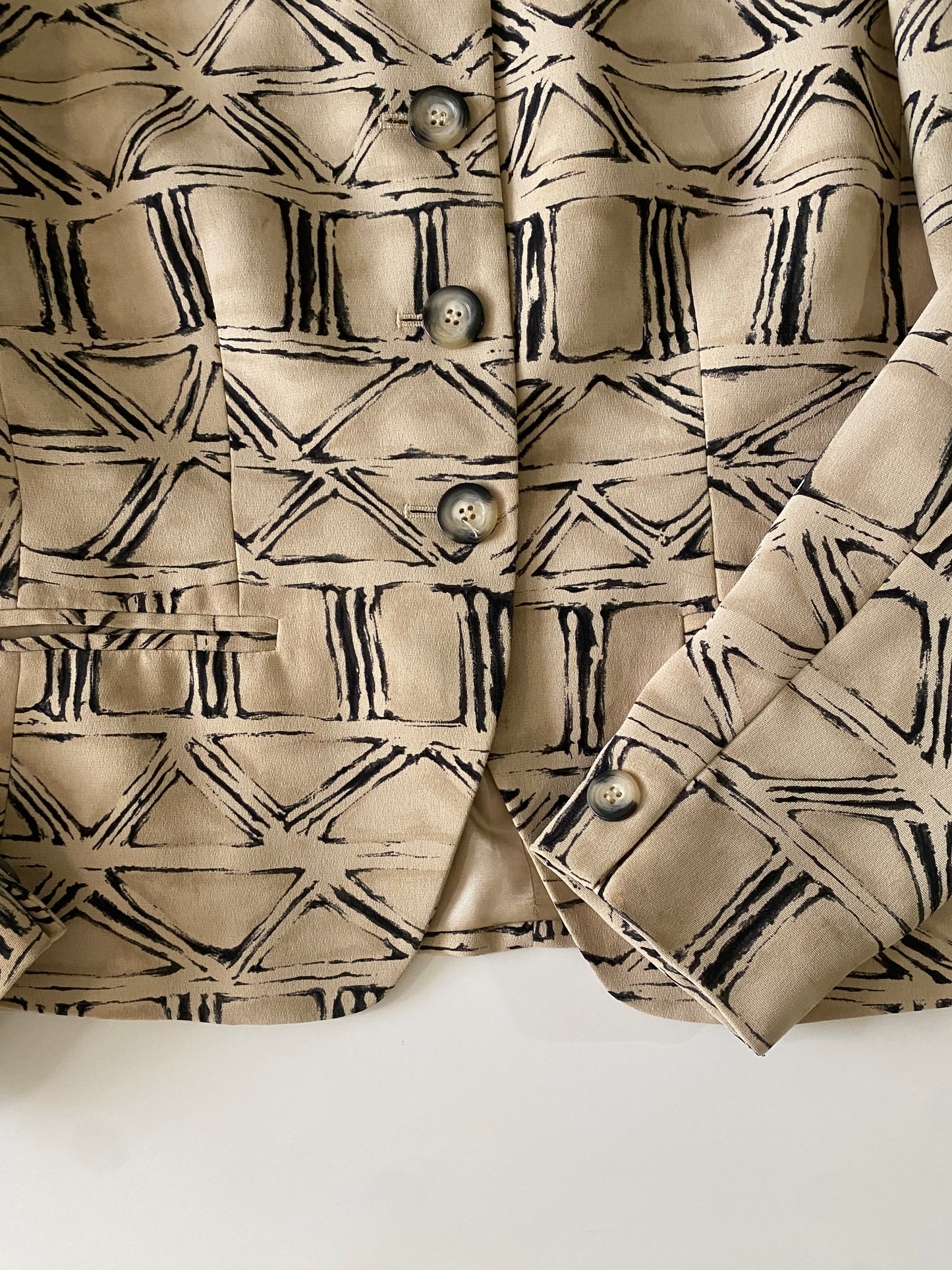 Blazer estampado VINTAGE, Talla 4P, Mujer