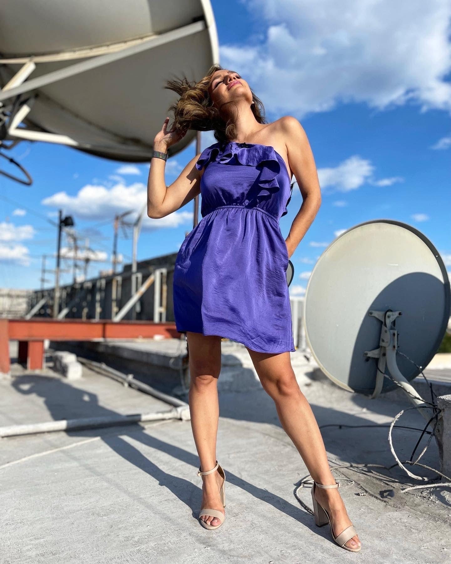 Vestido asimetrico, Talla XS