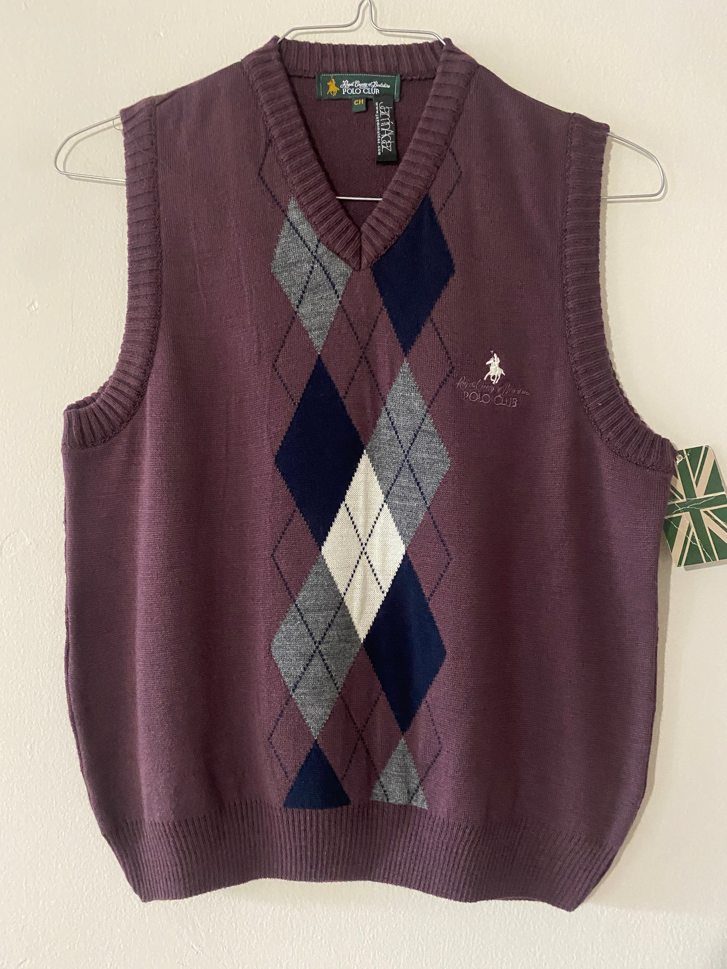 Chaleco morado, Talla CH, Hombre, Polo club