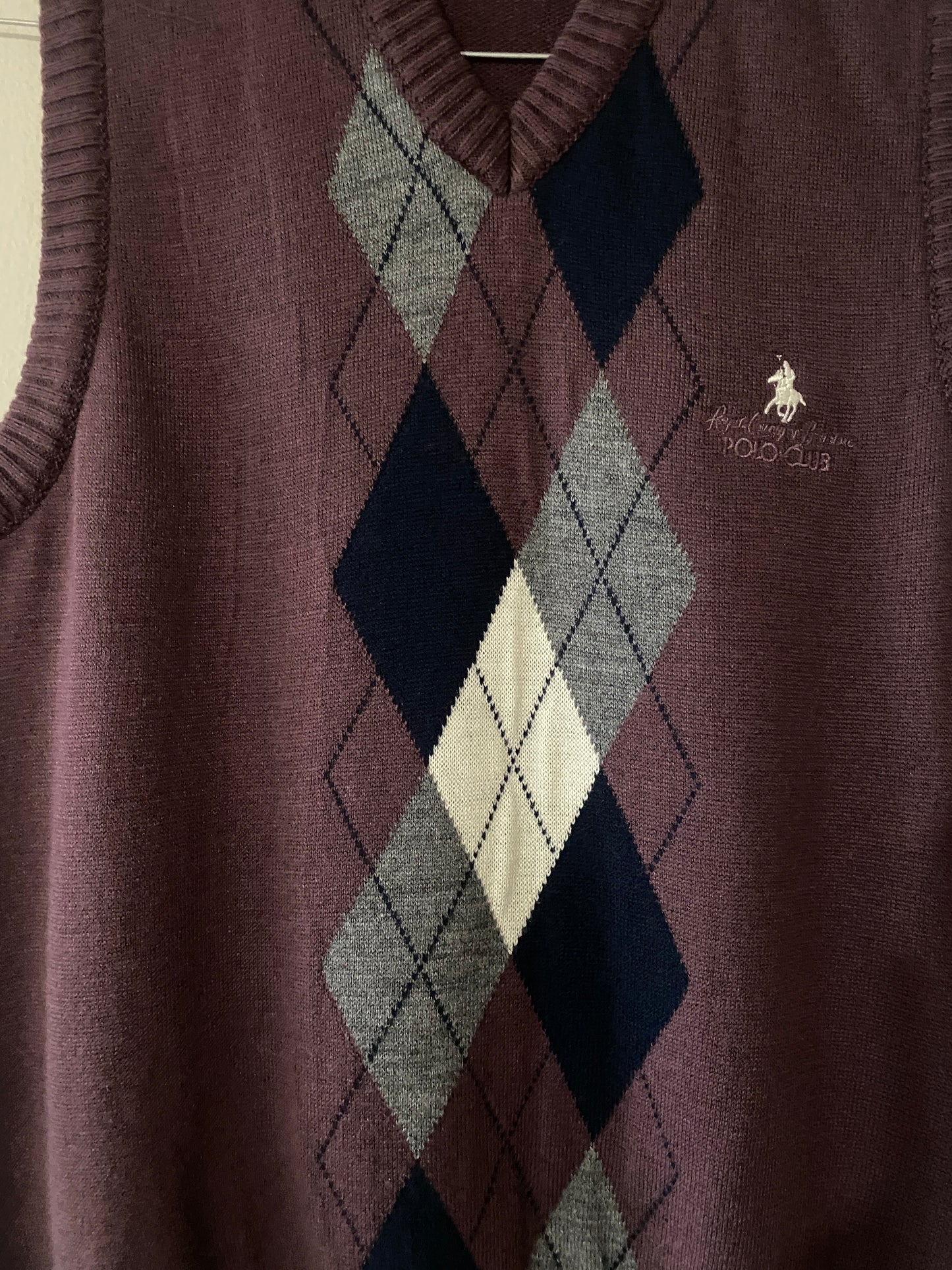 Chaleco morado, Talla CH, Hombre, Polo club