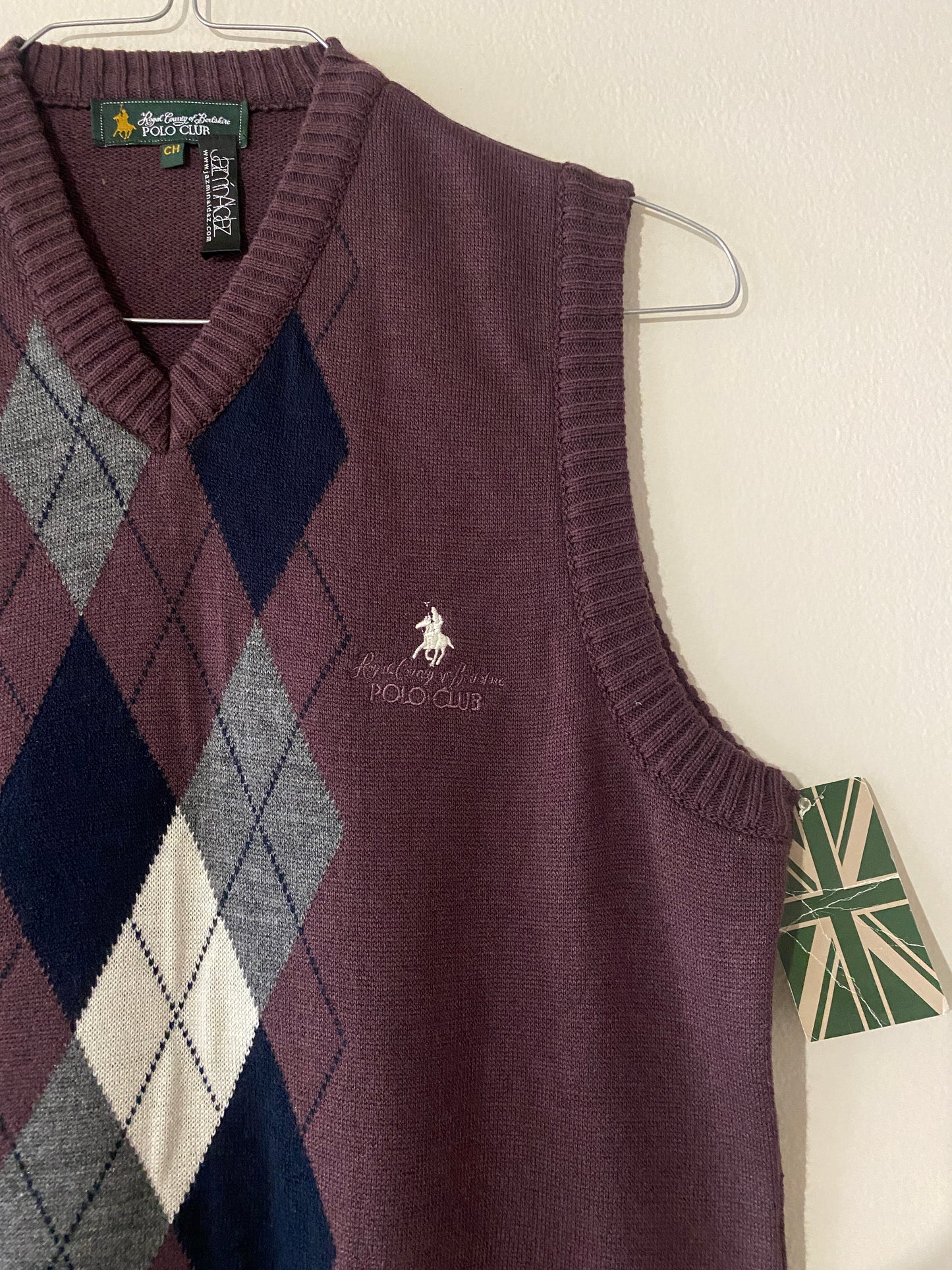 Chaleco morado, Talla CH, Hombre, Polo club