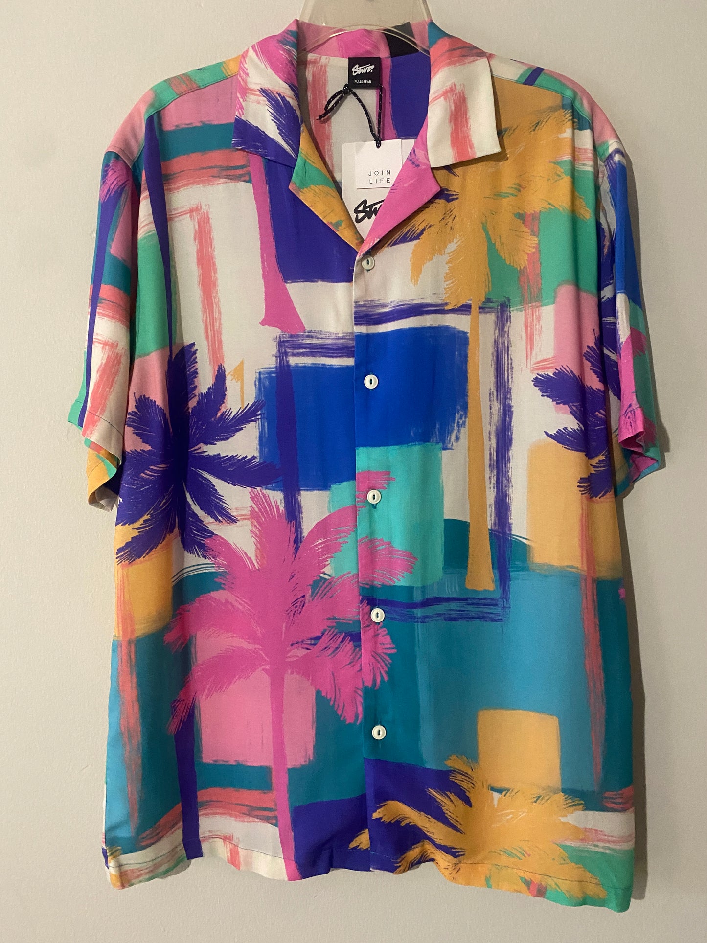 Camisa manga corta estampada, Talla M, NWT