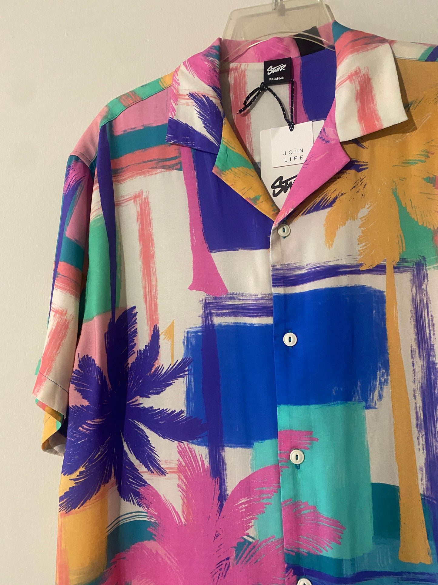 Camisa manga corta estampada, Talla M, NWT