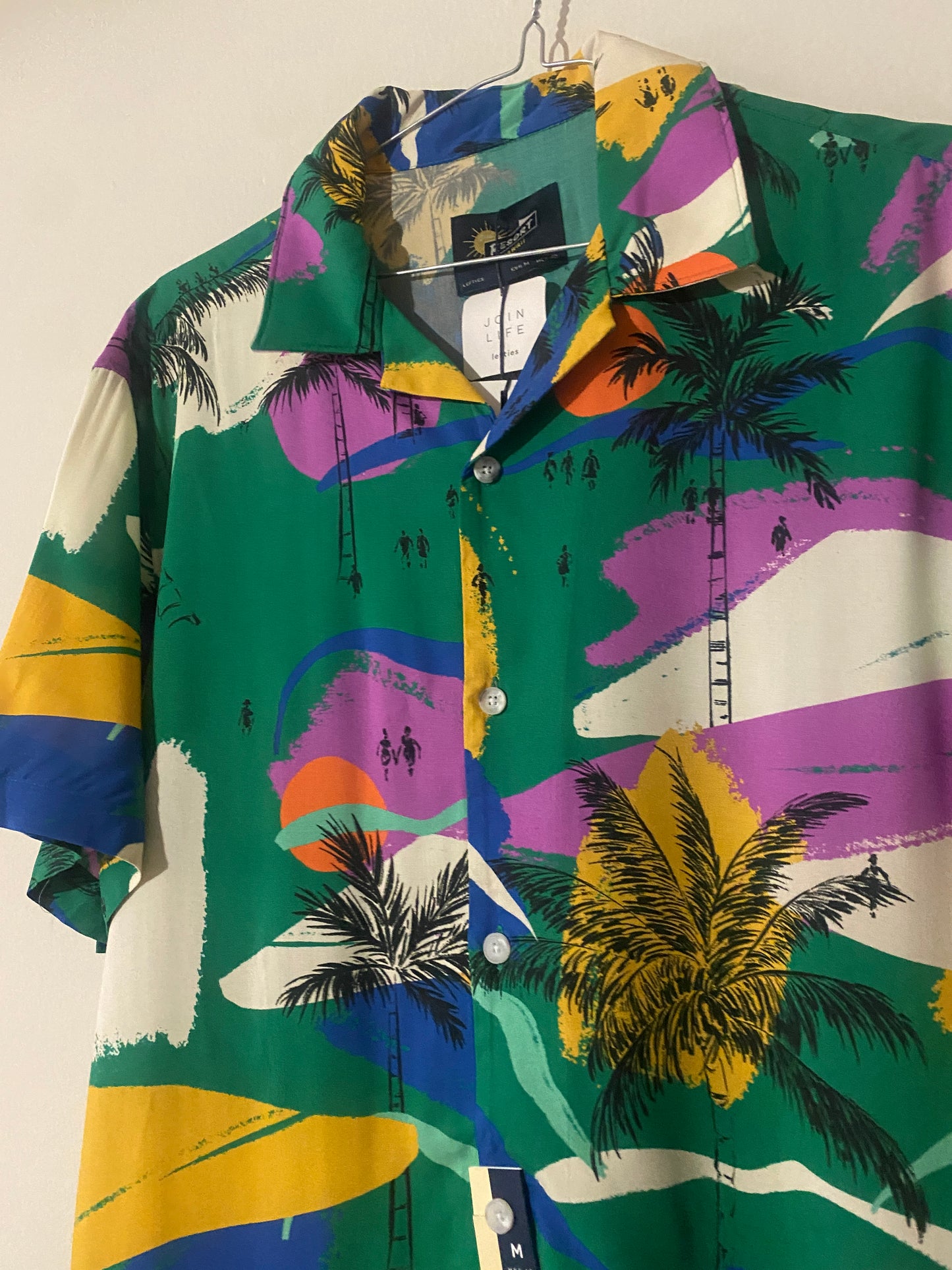 Camisa manga corta estampada, Talla m, NWT