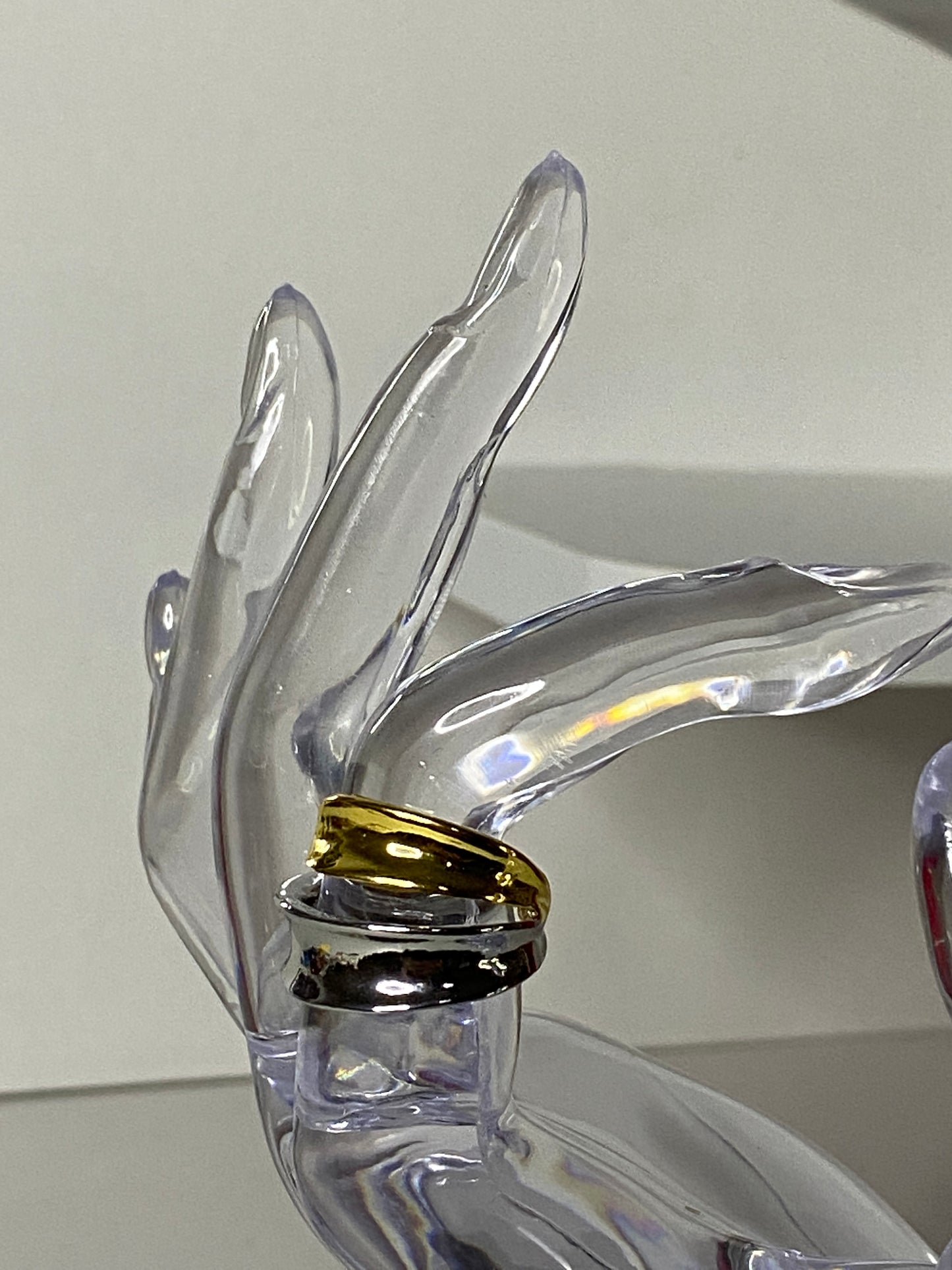 Anillo bicolor (dorado y plateado)
