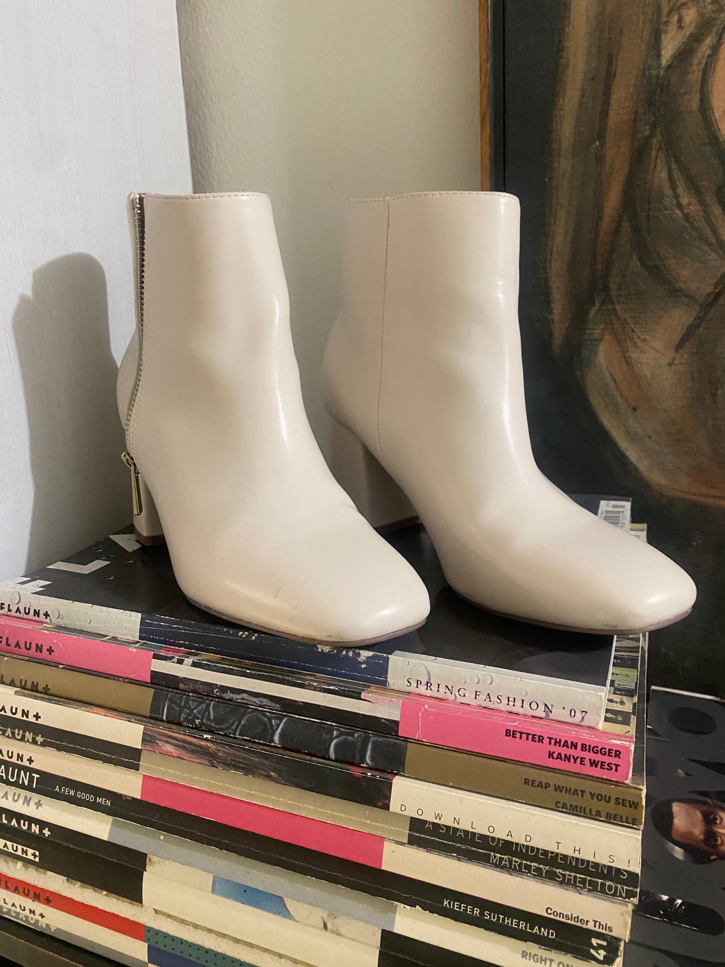 Botas cortas blancas, Talla 36Eu, 3.5Mx