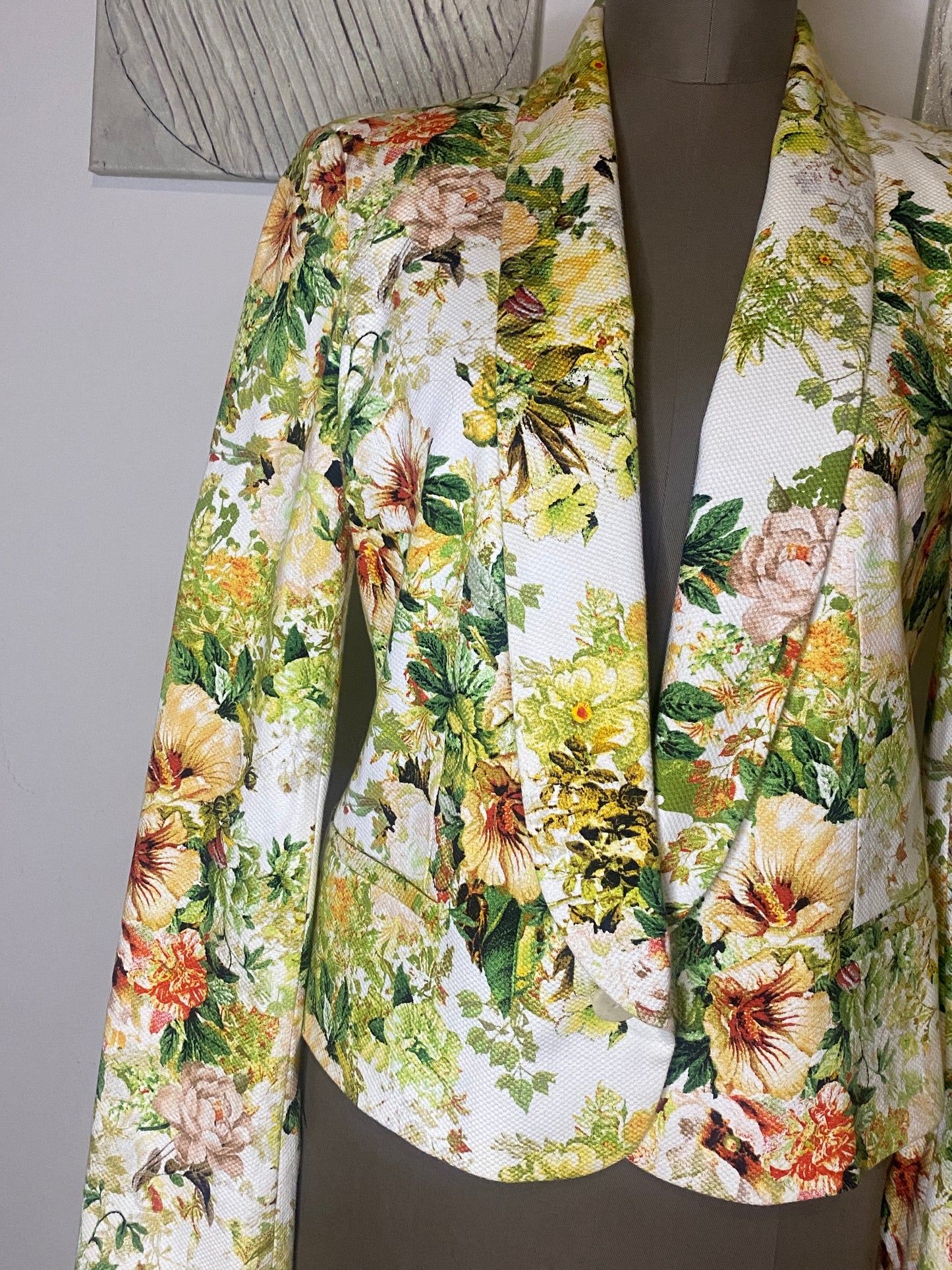 Blazer corto estampado, Mujer, Talla M-28