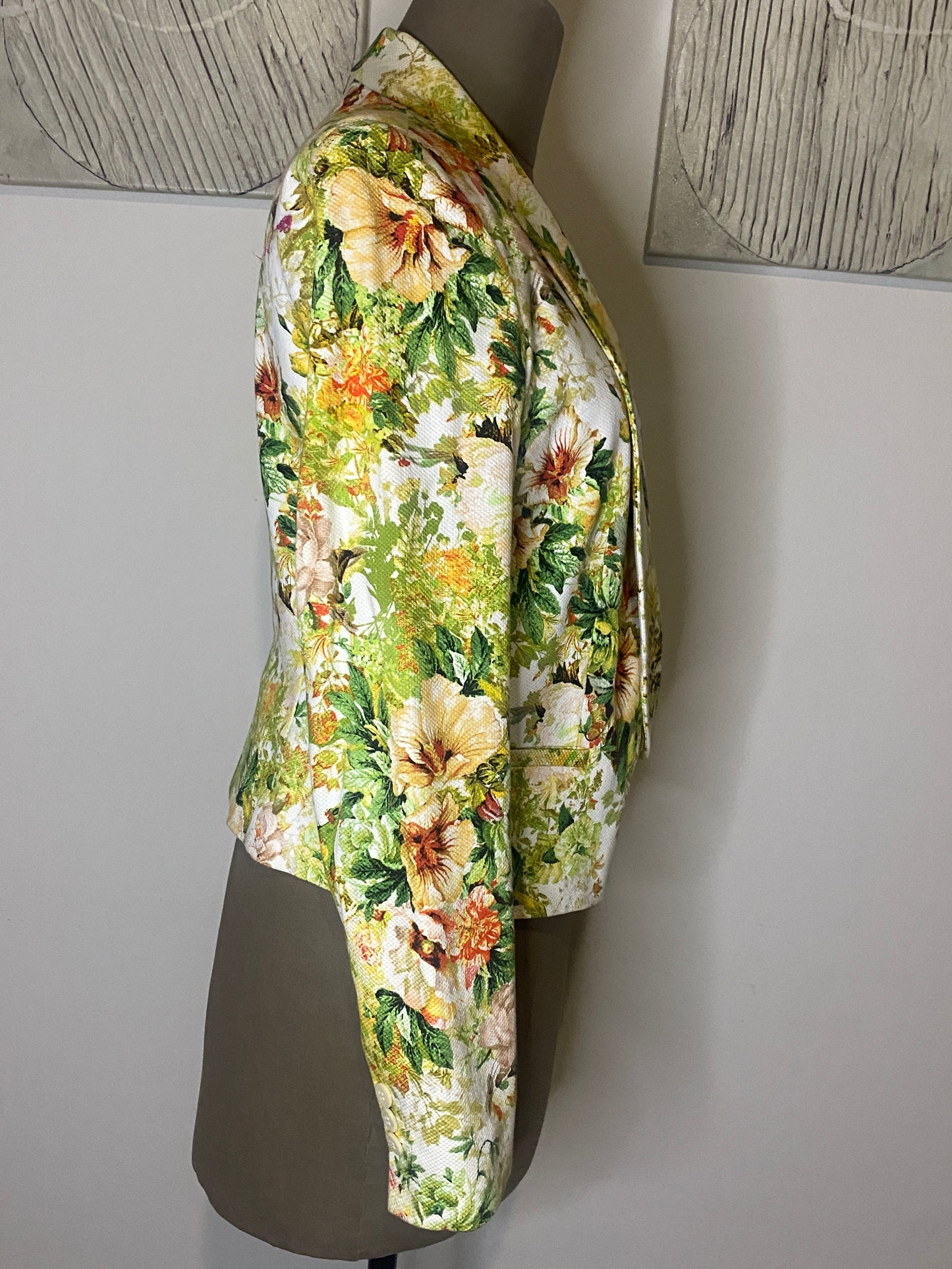 Blazer corto estampado, Mujer, Talla M-28