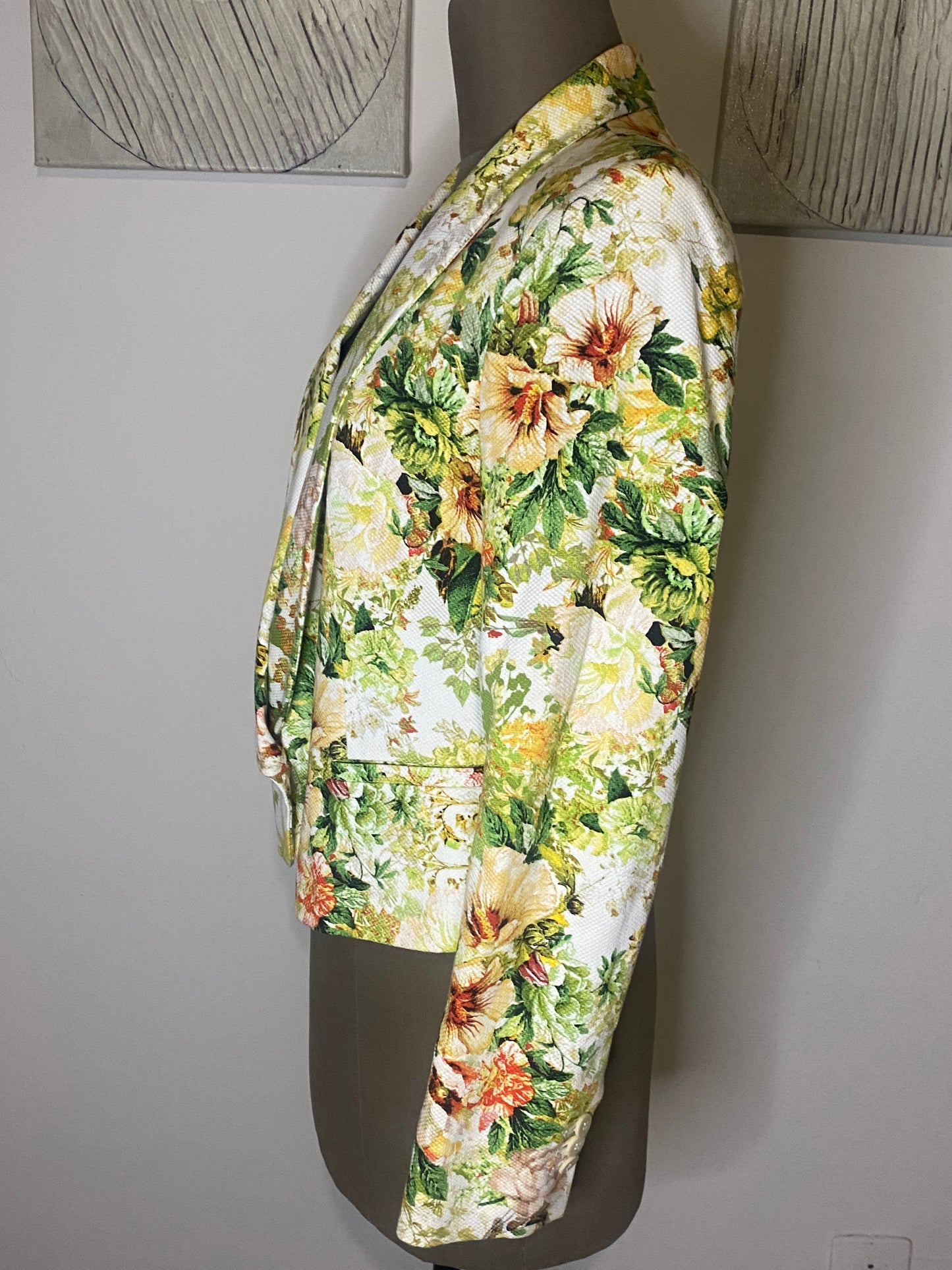 Blazer corto estampado, Mujer, Talla M-28