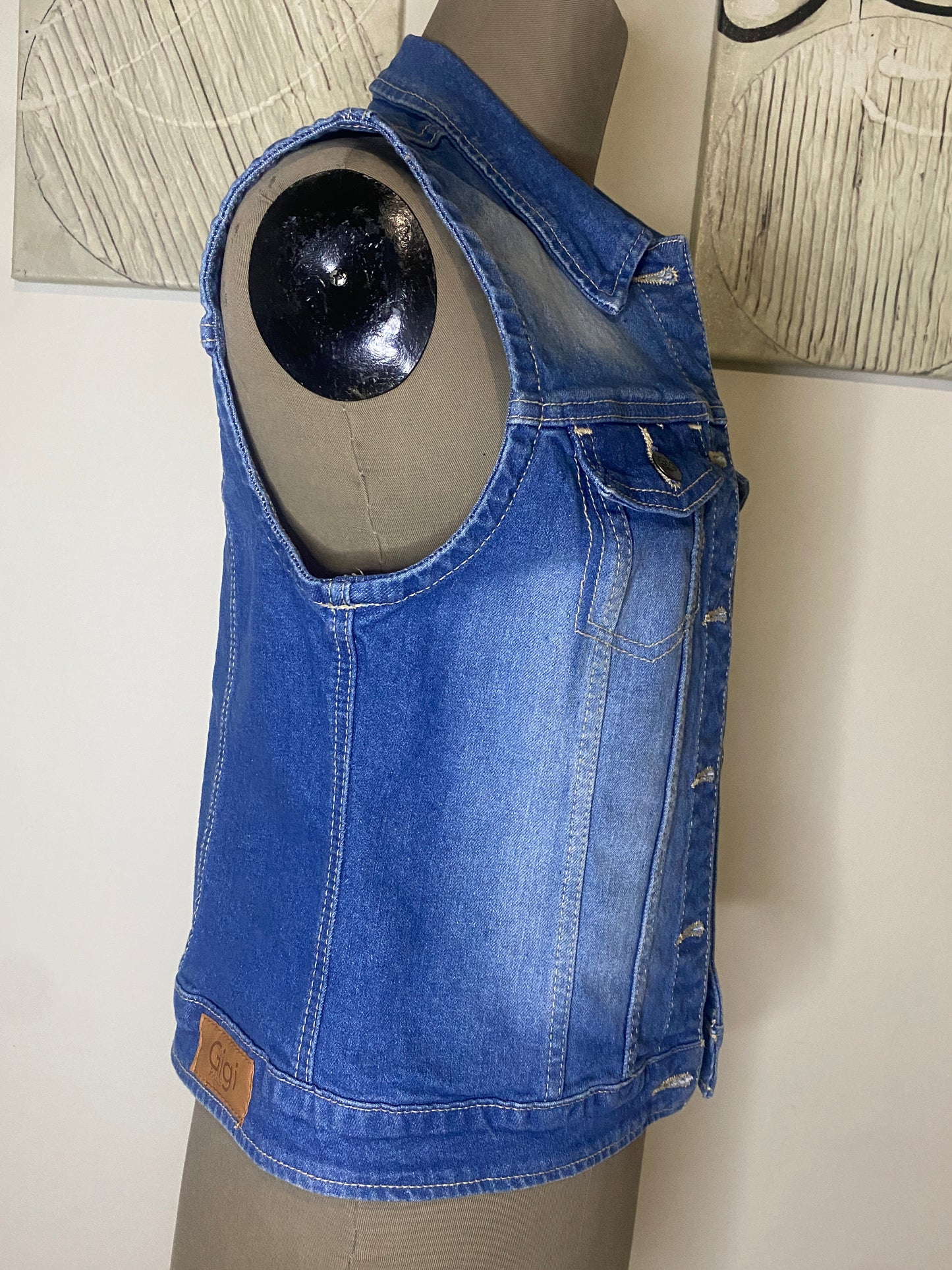 Chaleco de mezclilla, Talla M (viene reducido), Mujer
