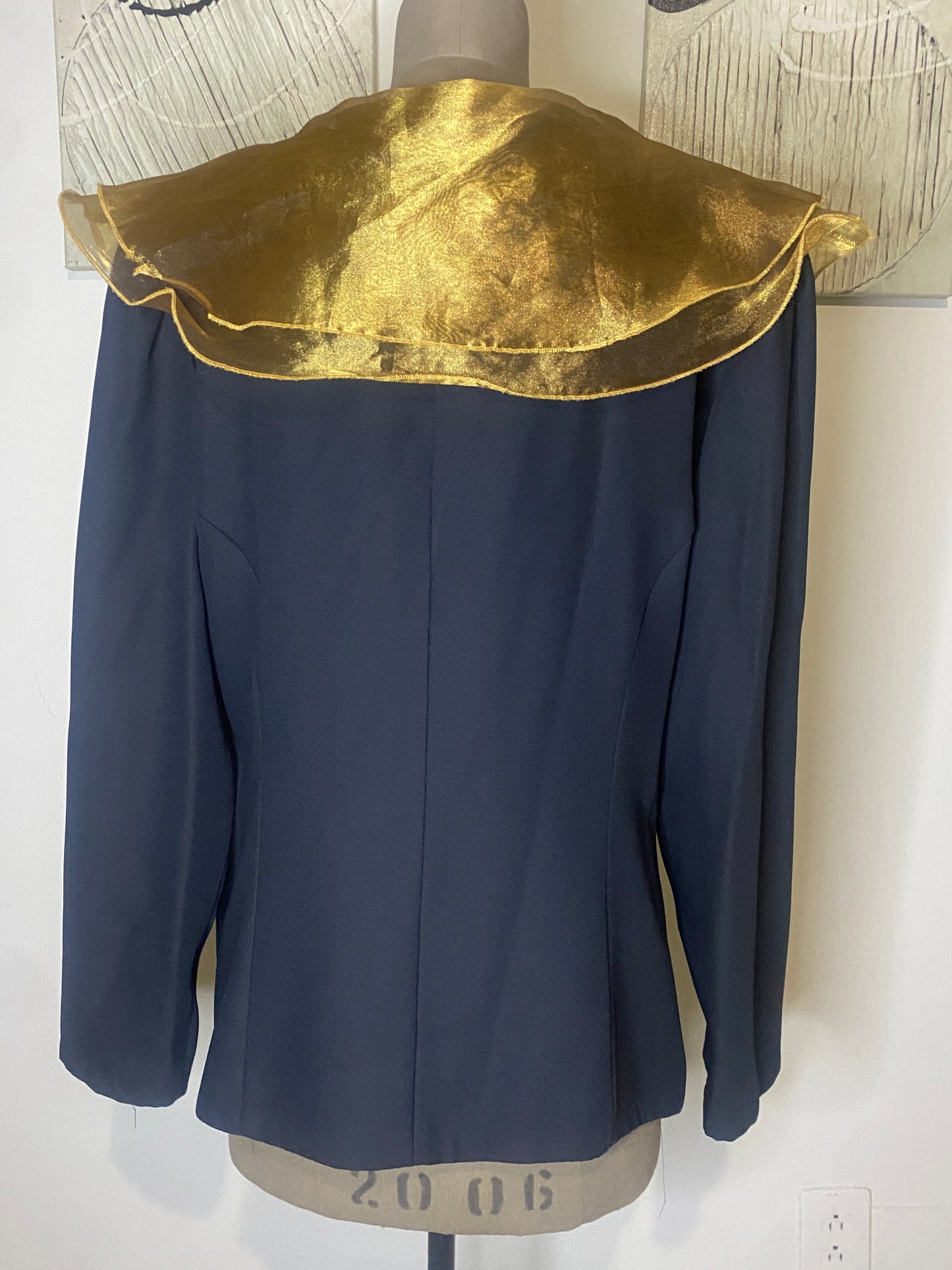 Saco con solapa traslucida, Talla XL, Mujer