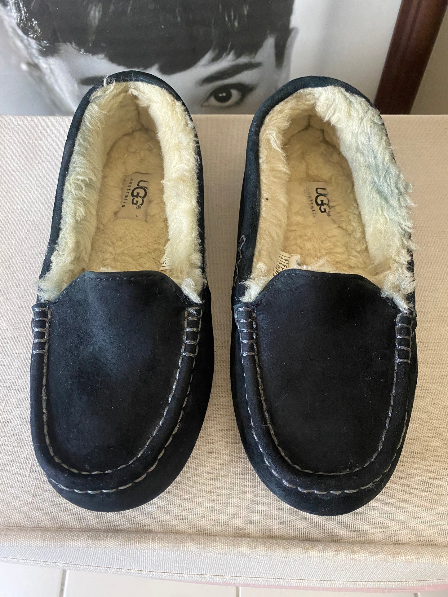 Pantuflas azul marino, Talla 7USA