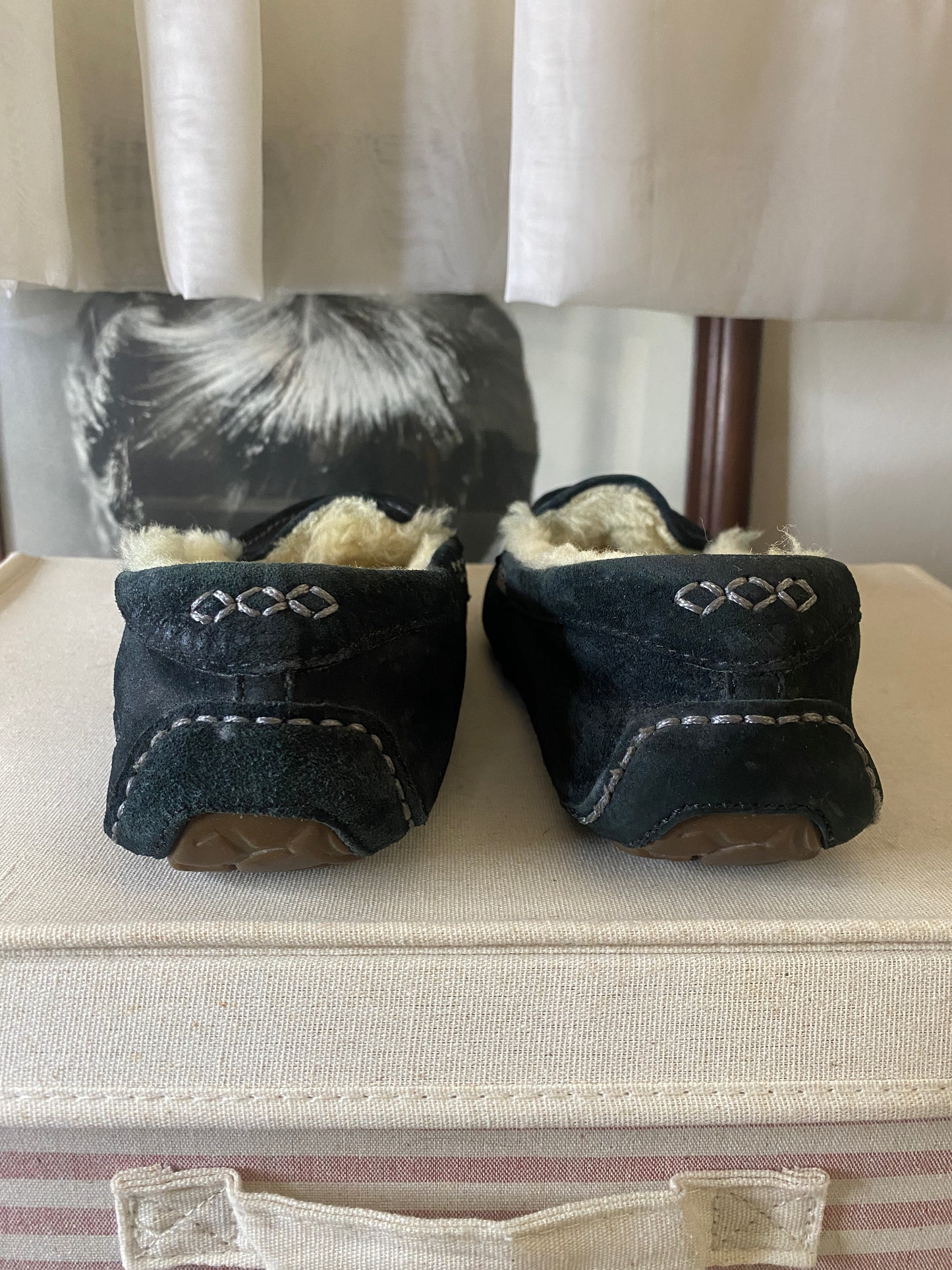 Pantuflas azul marino, Talla 7USA