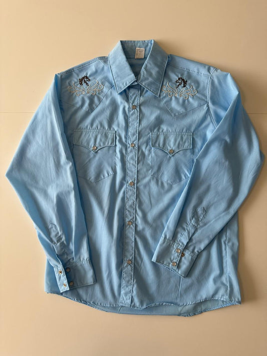 Camisa vaquera celeste, Talla 36, S, Hombre