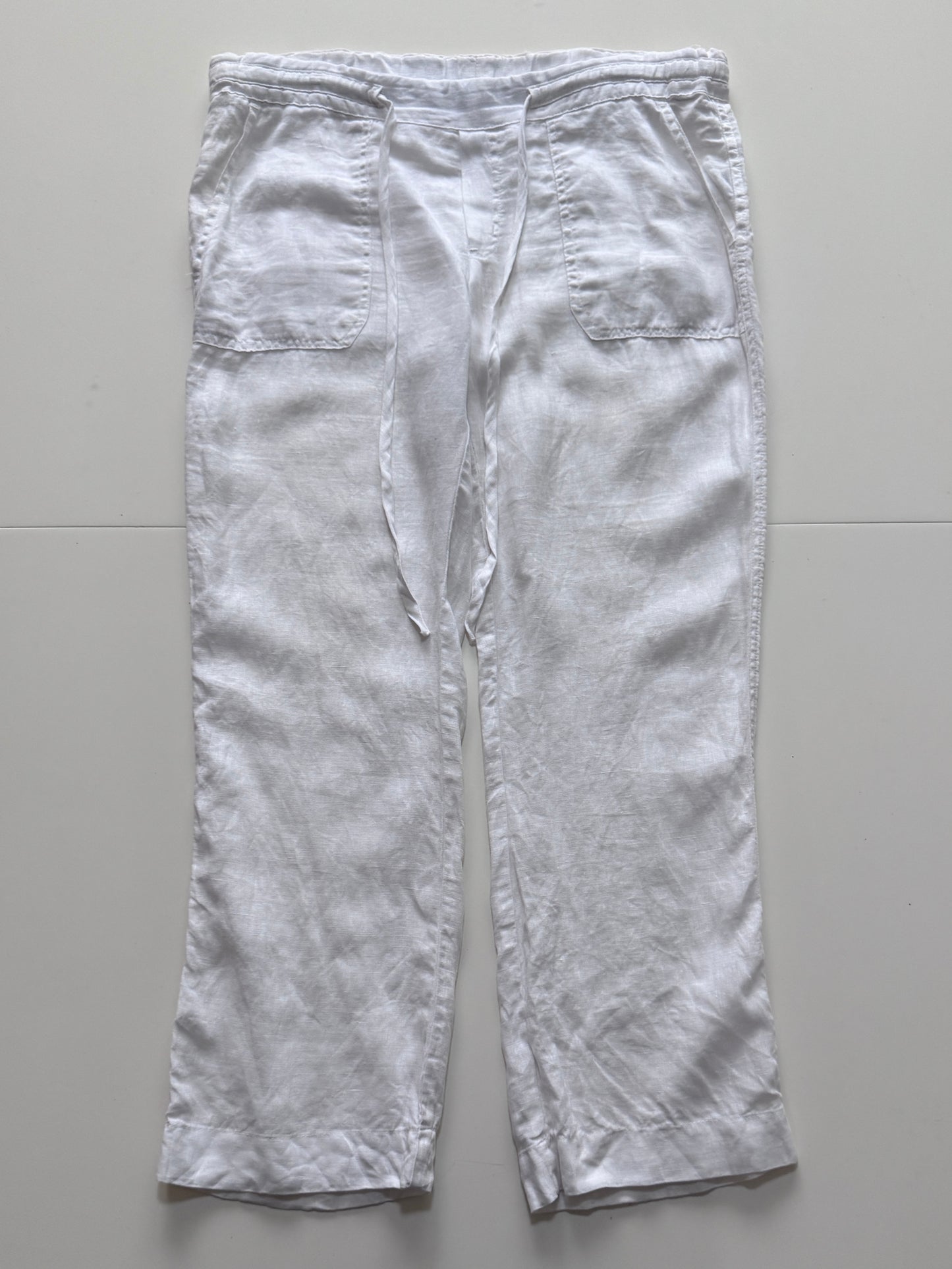 Pantalones blancos de lino, Talla Xs, Mujer, Allen allen
