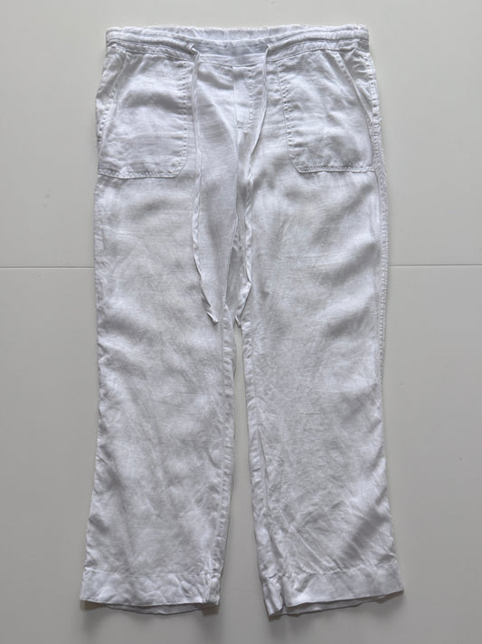 Pantalones blancos de lino, Talla Xs, Mujer, Allen allen