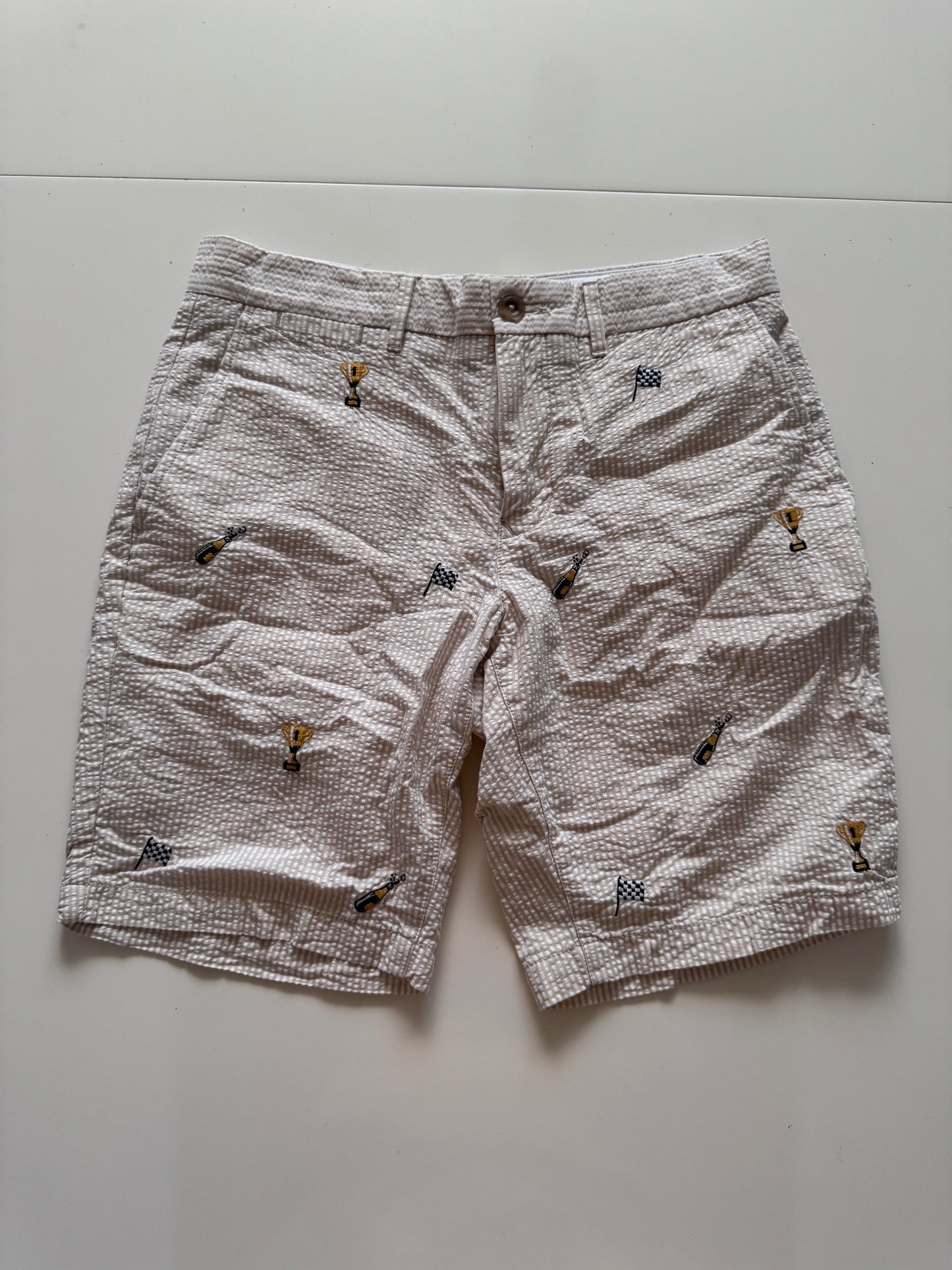 Shorts de pique bordado, Talla 30, Hombre, Tommy Hilfiger