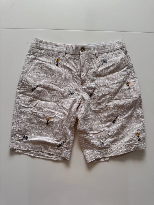 Shorts de pique bordado, Talla 30, Hombre, Tommy Hilfiger