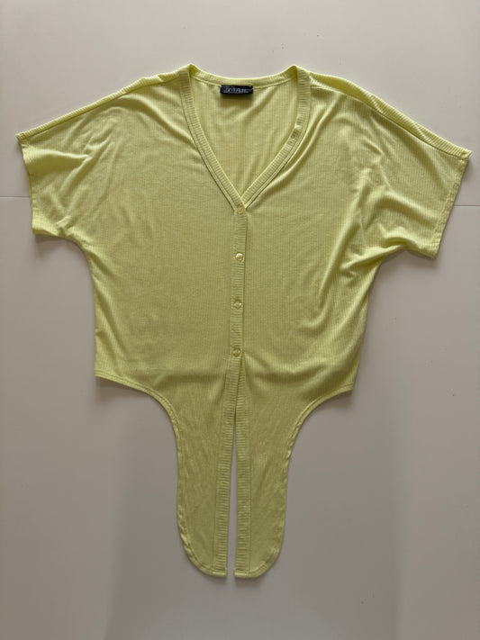 Playera amarilla oversized, Talla M, Mujer