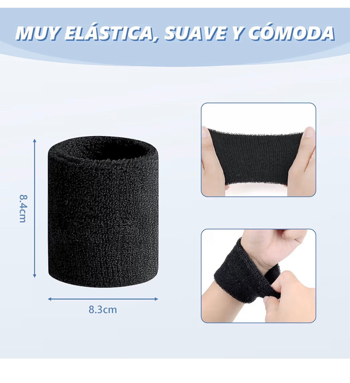 Muñequera de sudor gris