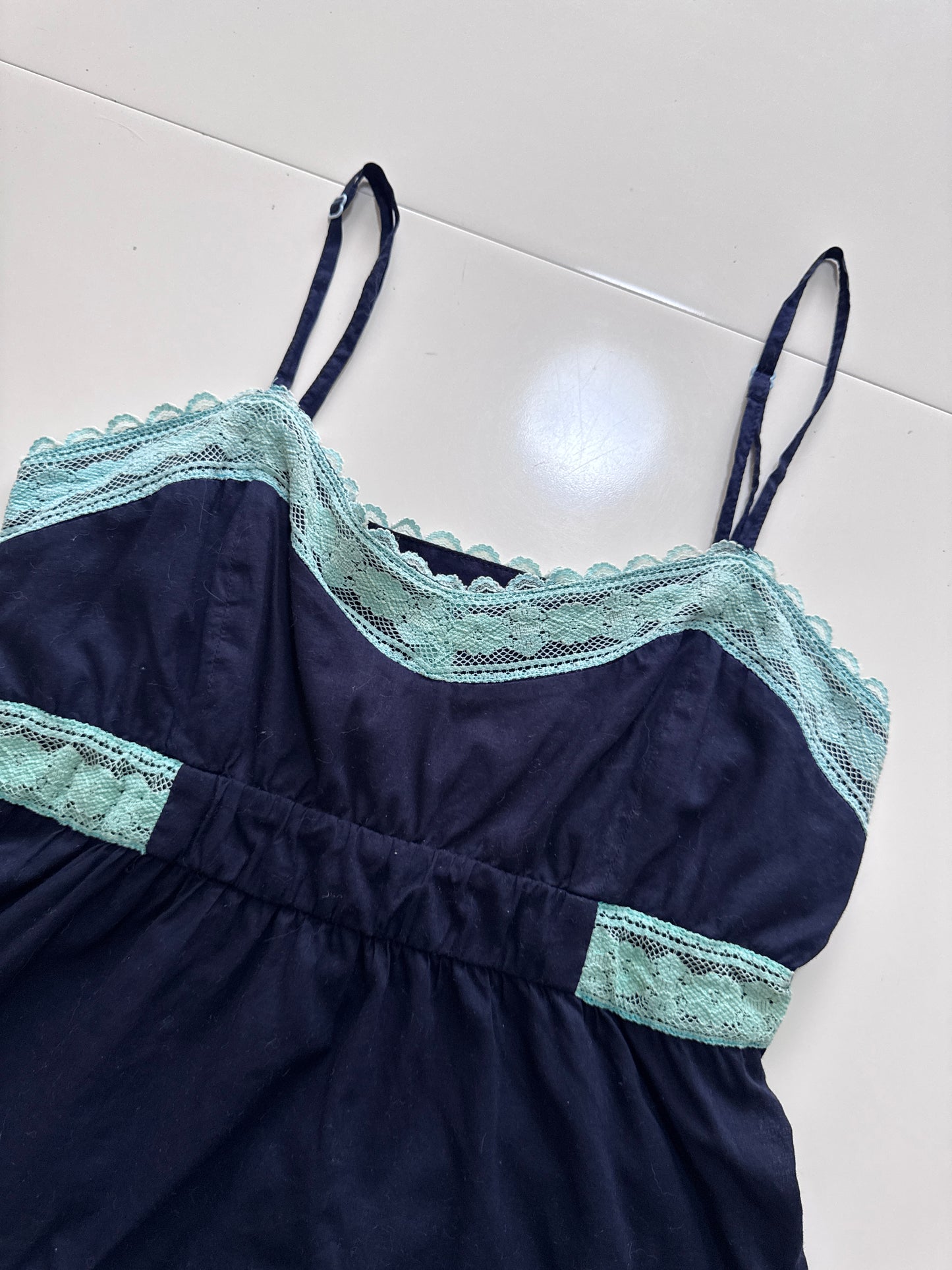 Top azul, Talla S, Mujer, Feather Bone