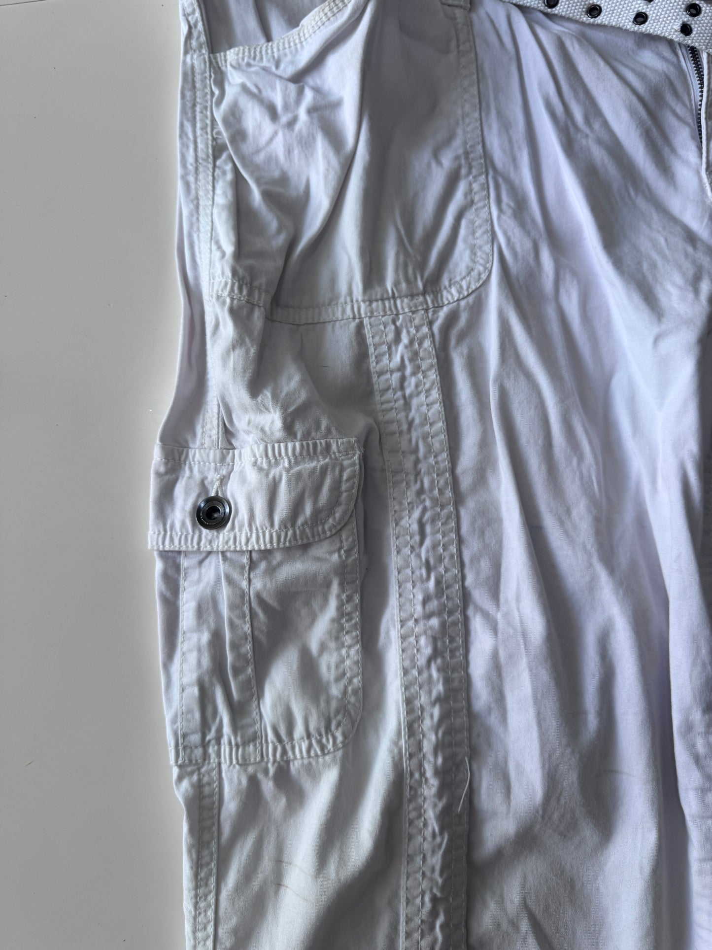 Pantalones capri blancos, Talla 18, 2XL, Mujer, Faded Glory