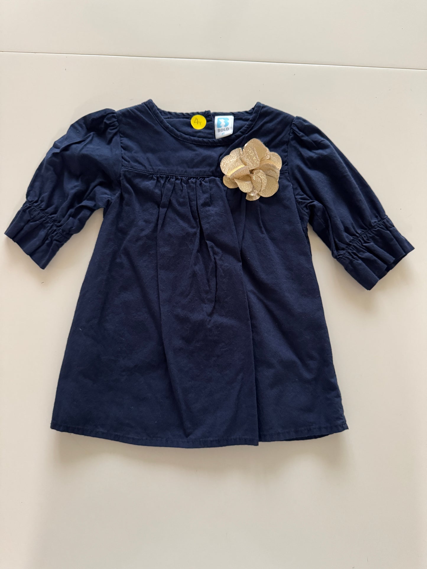 Blusa azul, Talla 4T, niña, Bolo