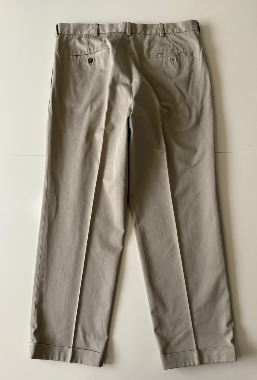 Pantalones de pinzas beige, Talla 38 x 30, Hombre