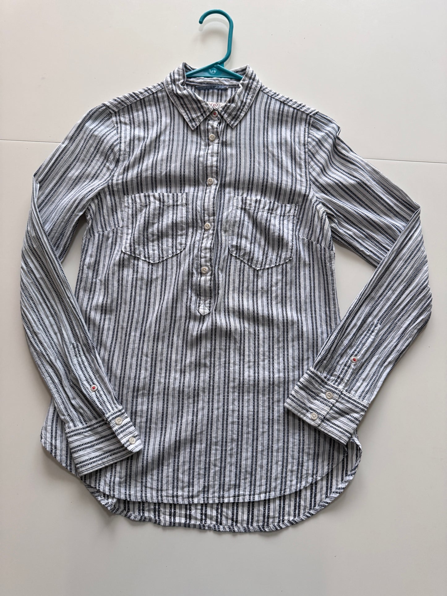 Camisa manga larga rayas, Talla Xs, Mujer, Merona
