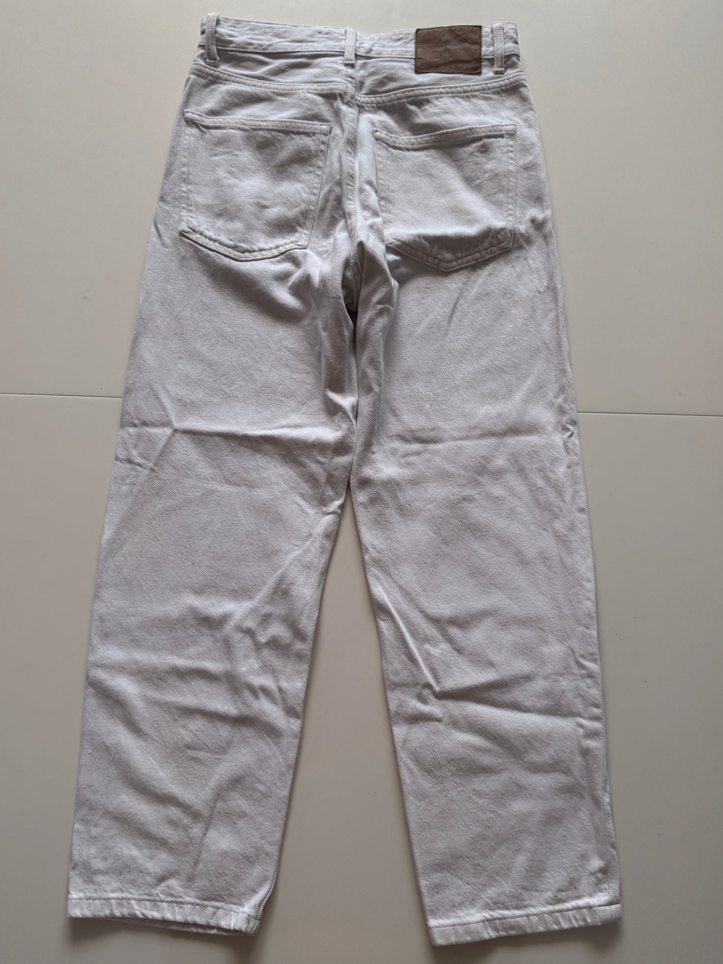 Jeans anchos blancos, Talla 28, Mujer, Bershka