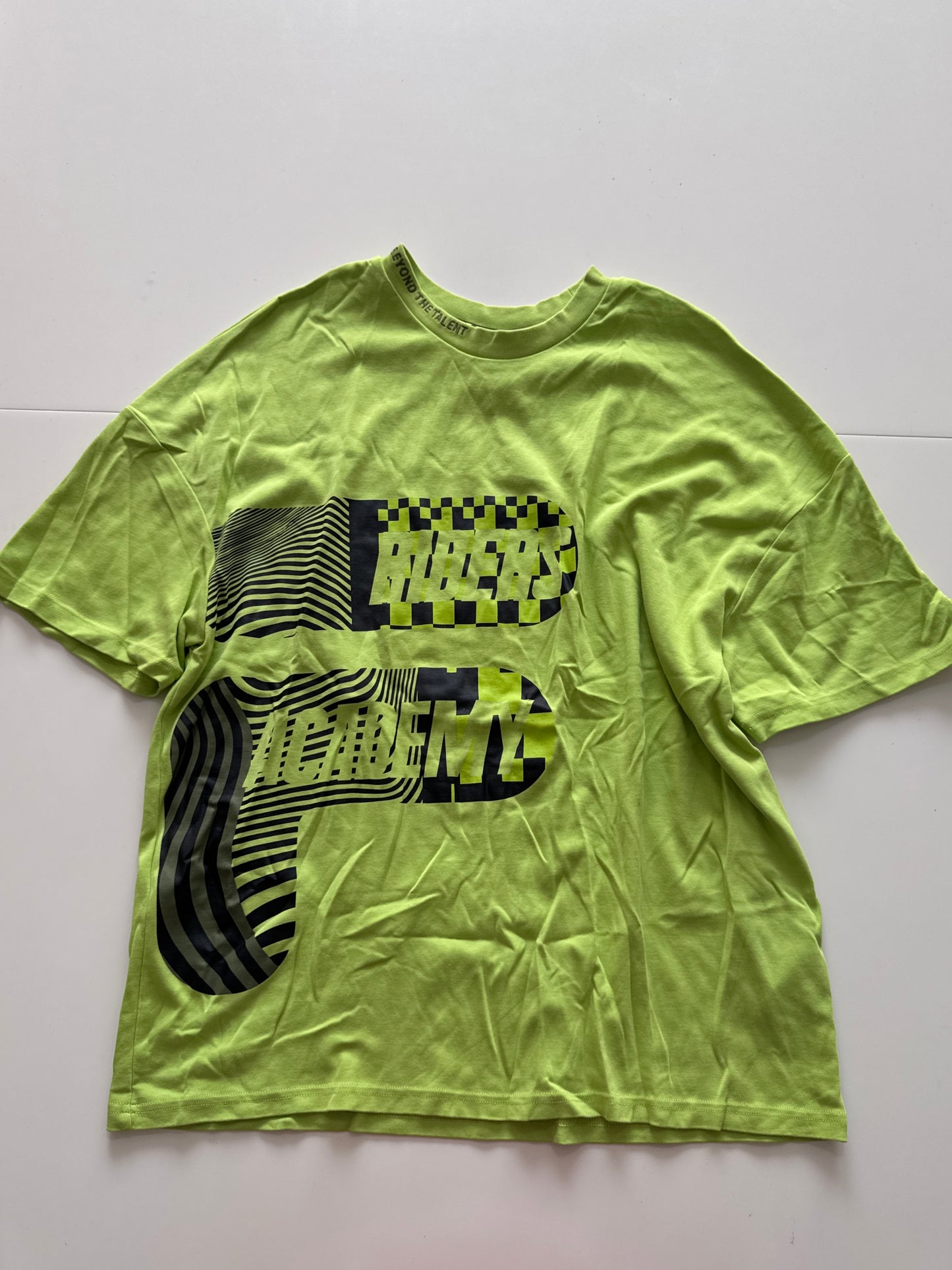 Playera verde limon estampada, Talla S, Hombre, Fila