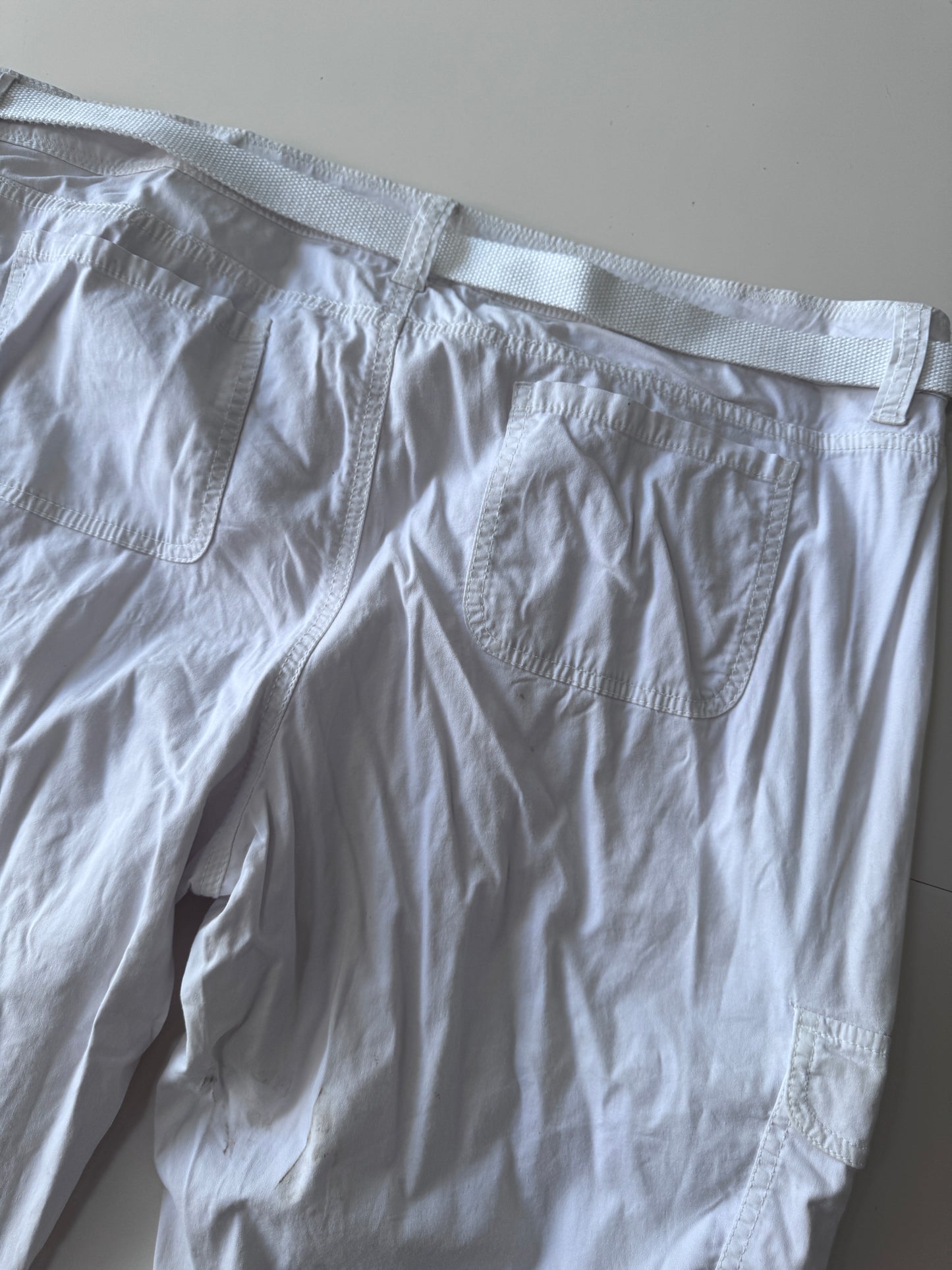 Pantalones capri blancos, Talla 18, 2XL, Mujer, Faded Glory