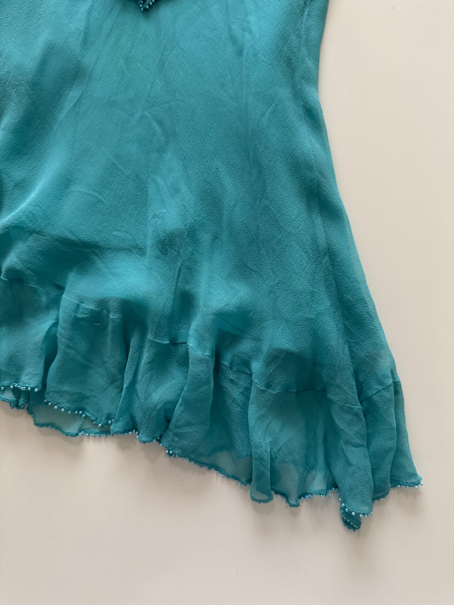 Top lencero turquesa, Talla 4,S, Mujer, ECI