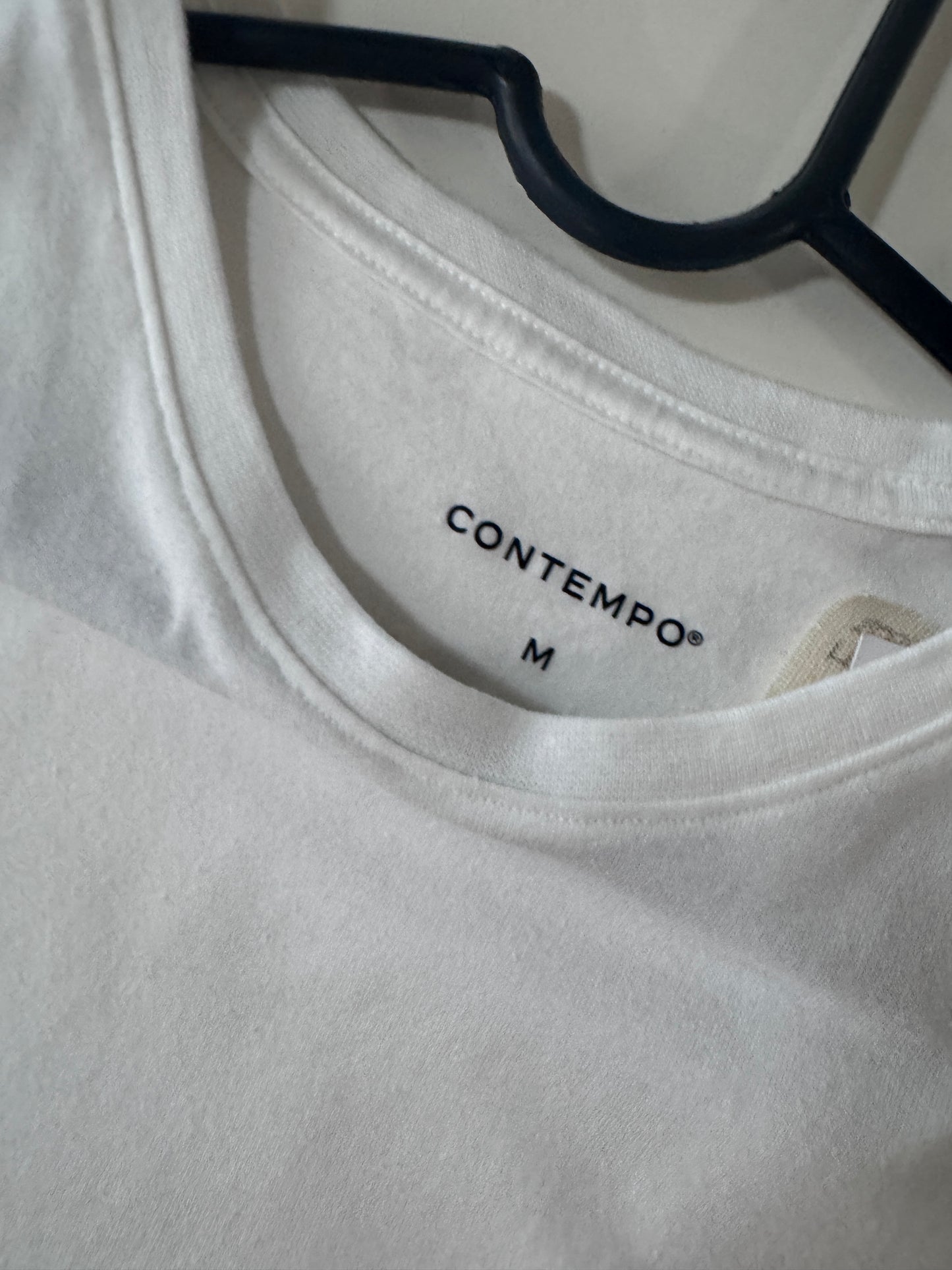 Playera básica blanca, Talla M, Hombre, Contempo