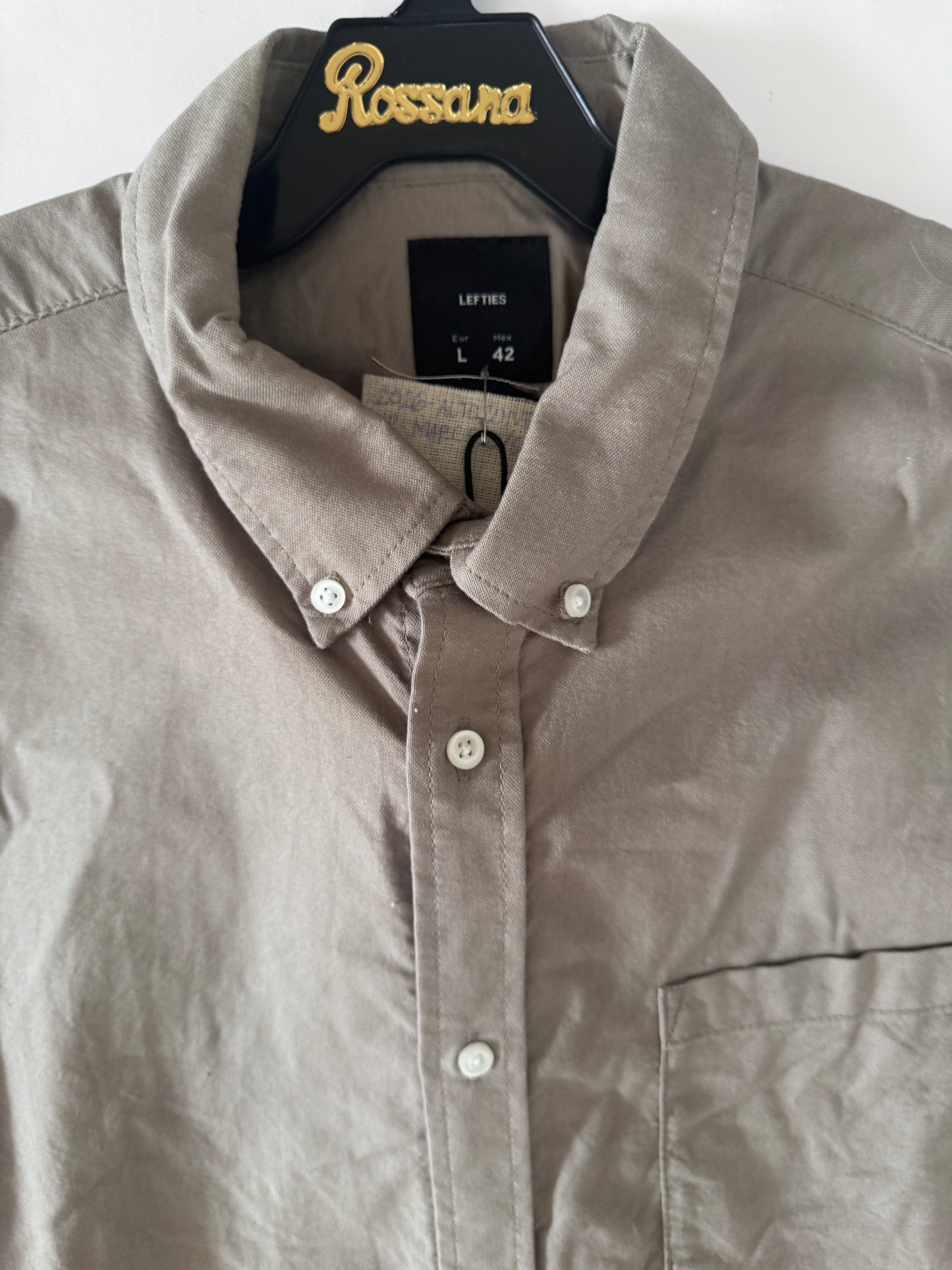 Camisa verde claro, Talla L, 42, Hombre, Lefties